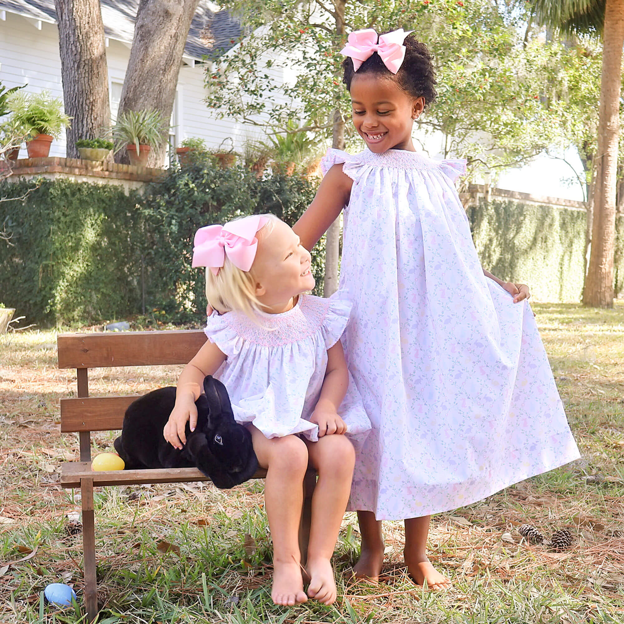 Easter Vine Smocked White Bubble - Image 3