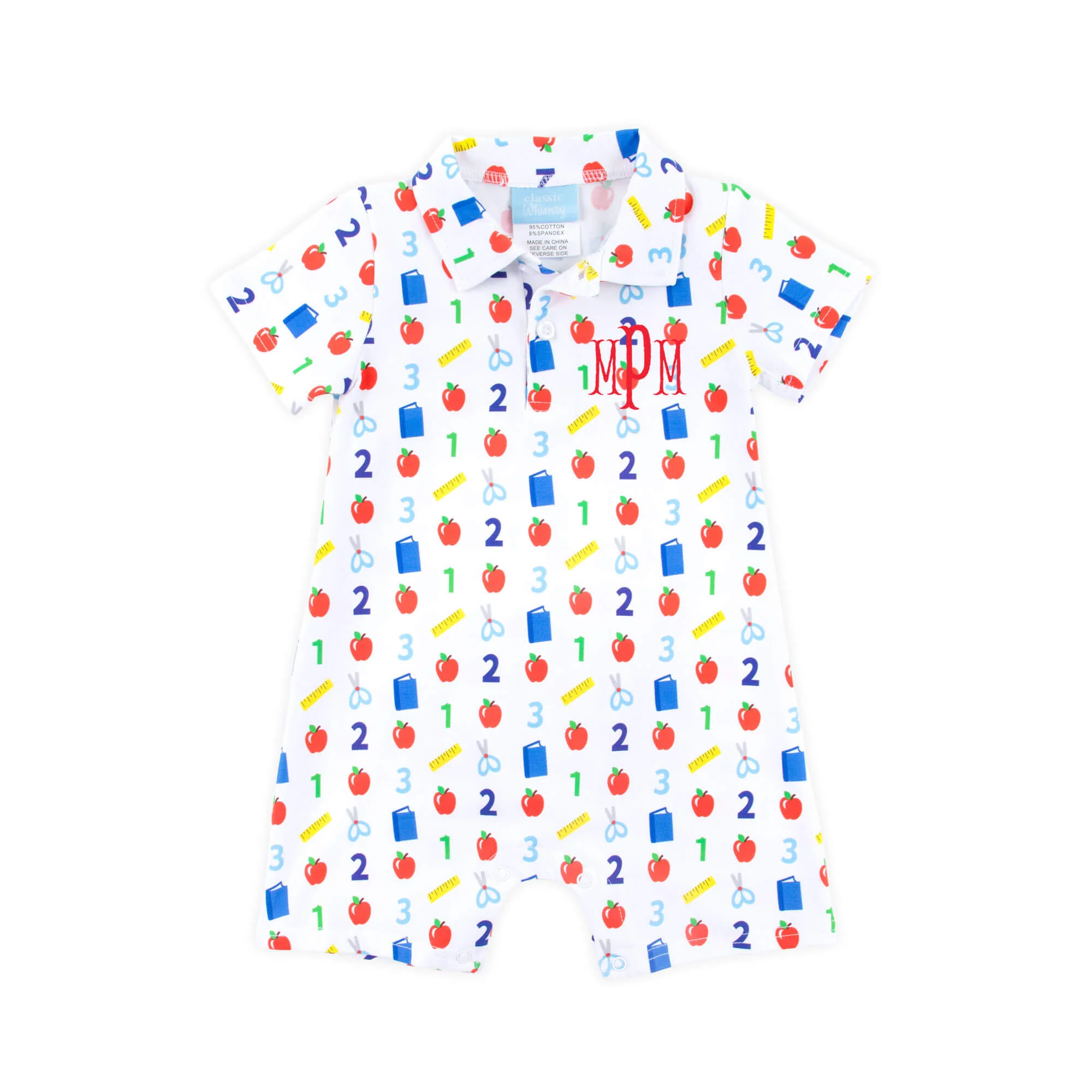 Easy as 123 White Polo Romper - Image 2