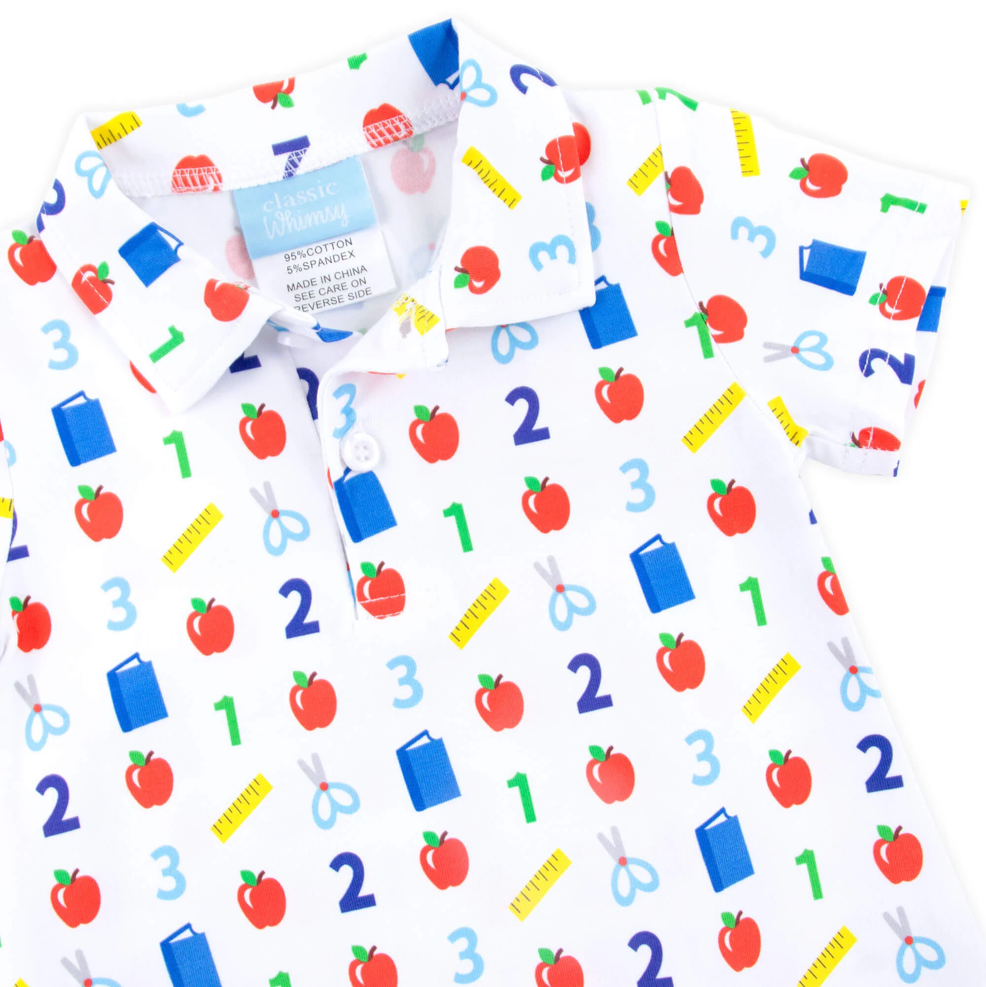 Easy as 123 White Polo Romper - Image 3