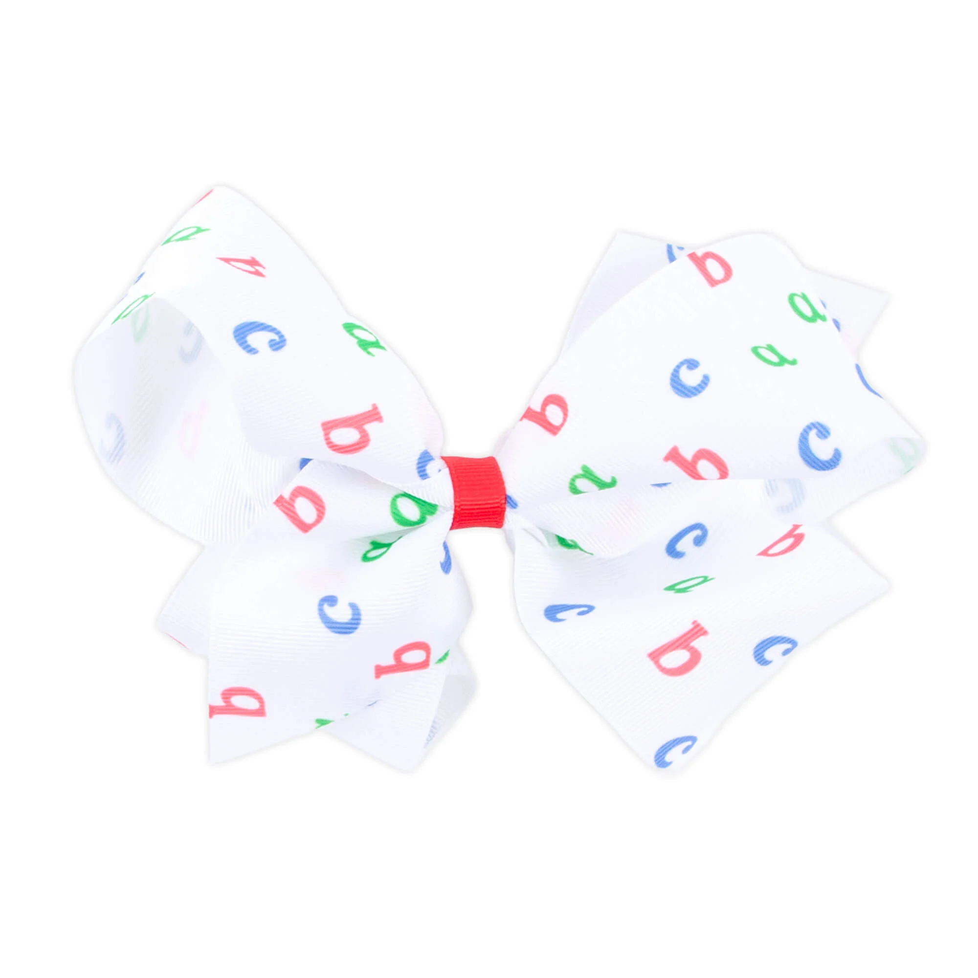 Easy as ABC Print Grosgrain Hair Bow - Image 3