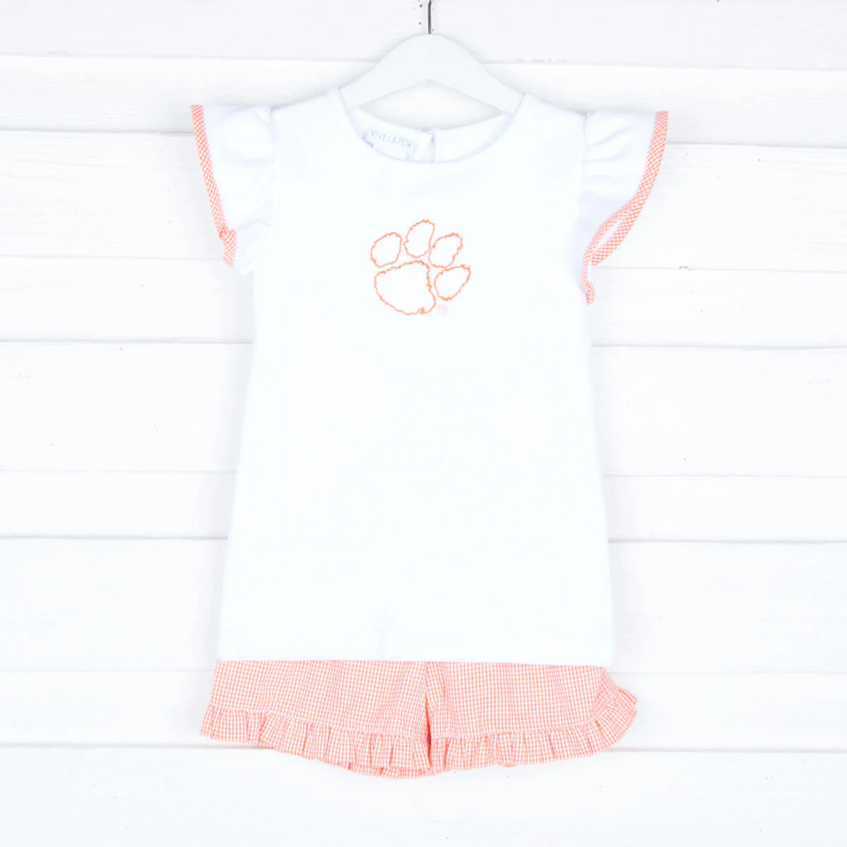 Embroidered Clemson Short Set Check