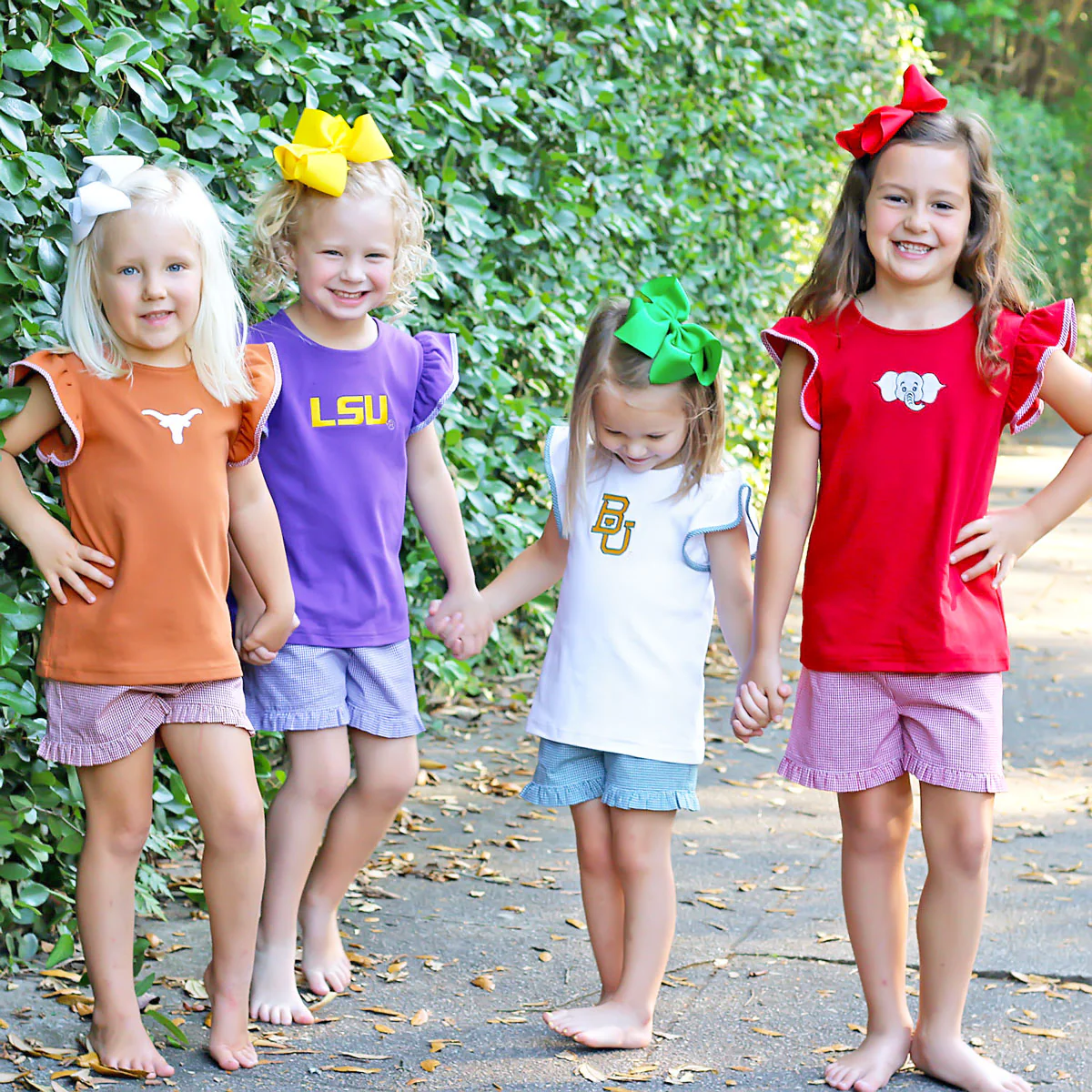 Embroidered Elephant Short Set Red Gingham - Image 11
