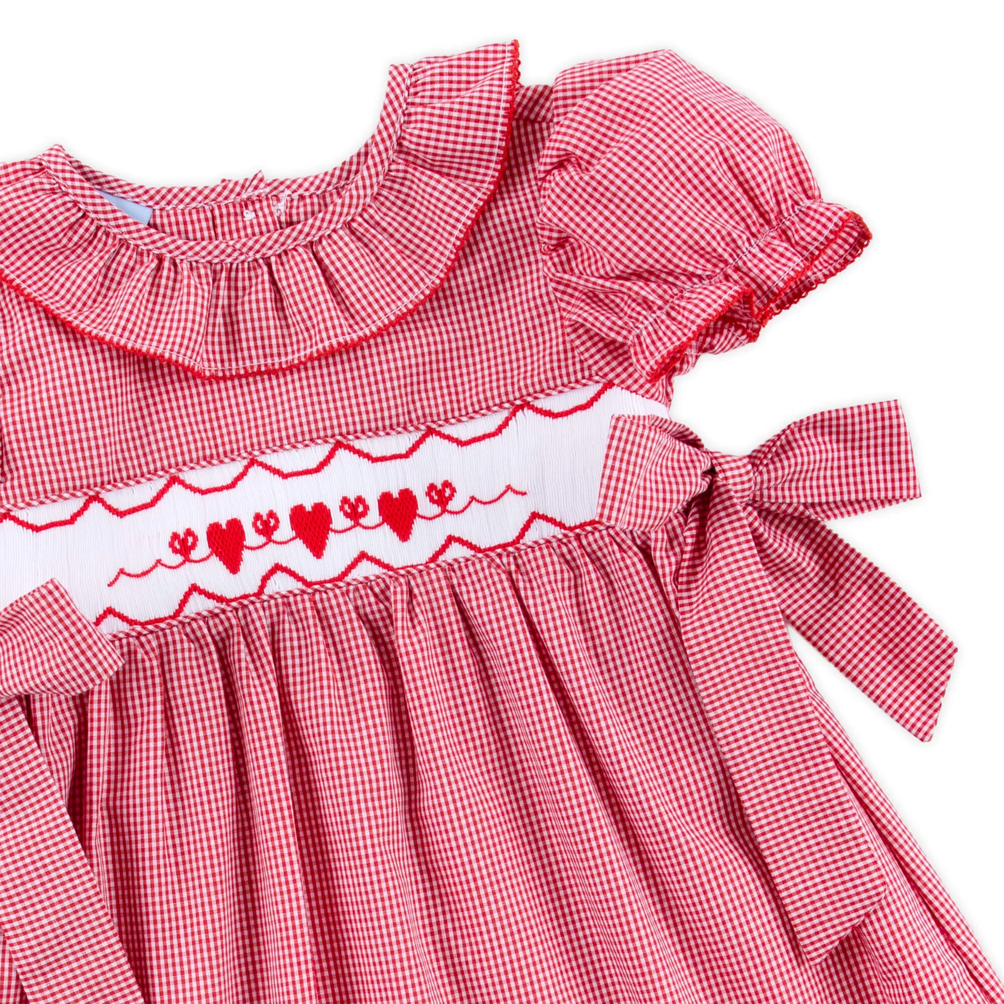 Enchanted Valentine Red Smocked Beverly Dress - Image 2