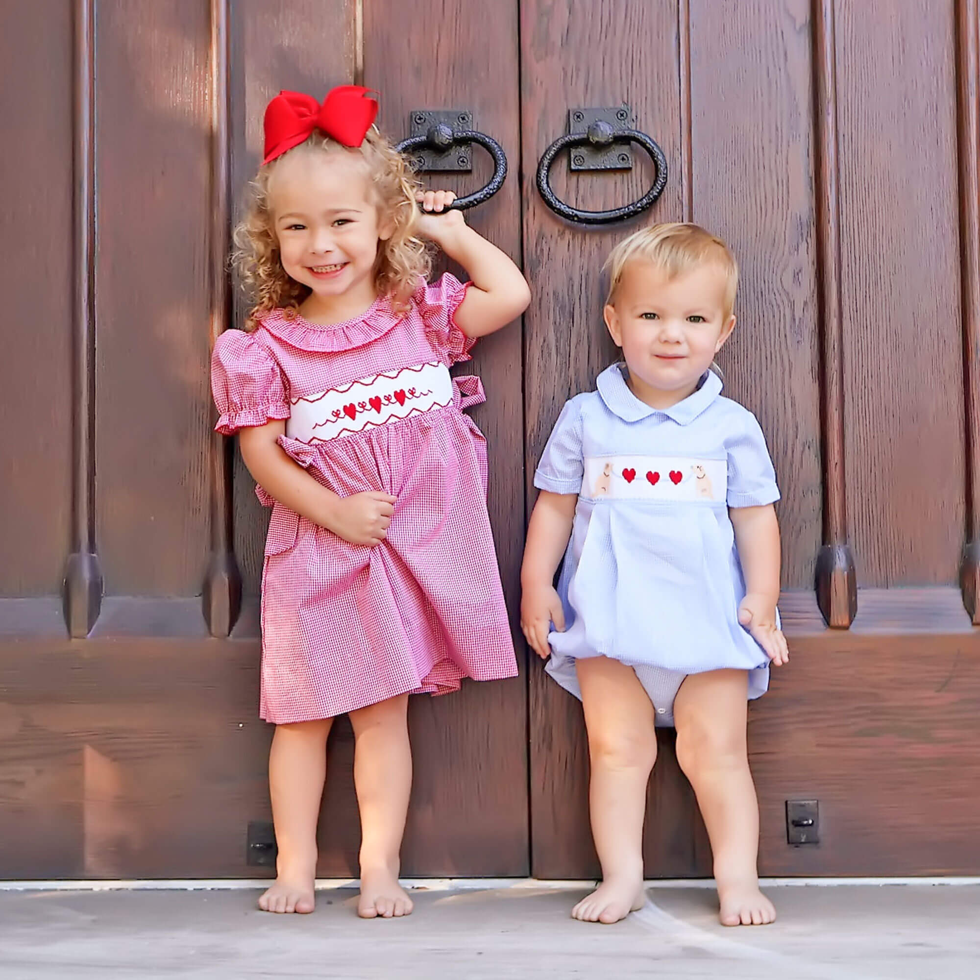 Enchanted Valentine Red Smocked Beverly Dress - Image 6
