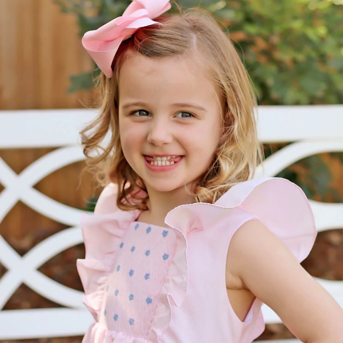 Pink Stripe Smocked Hannah Dress