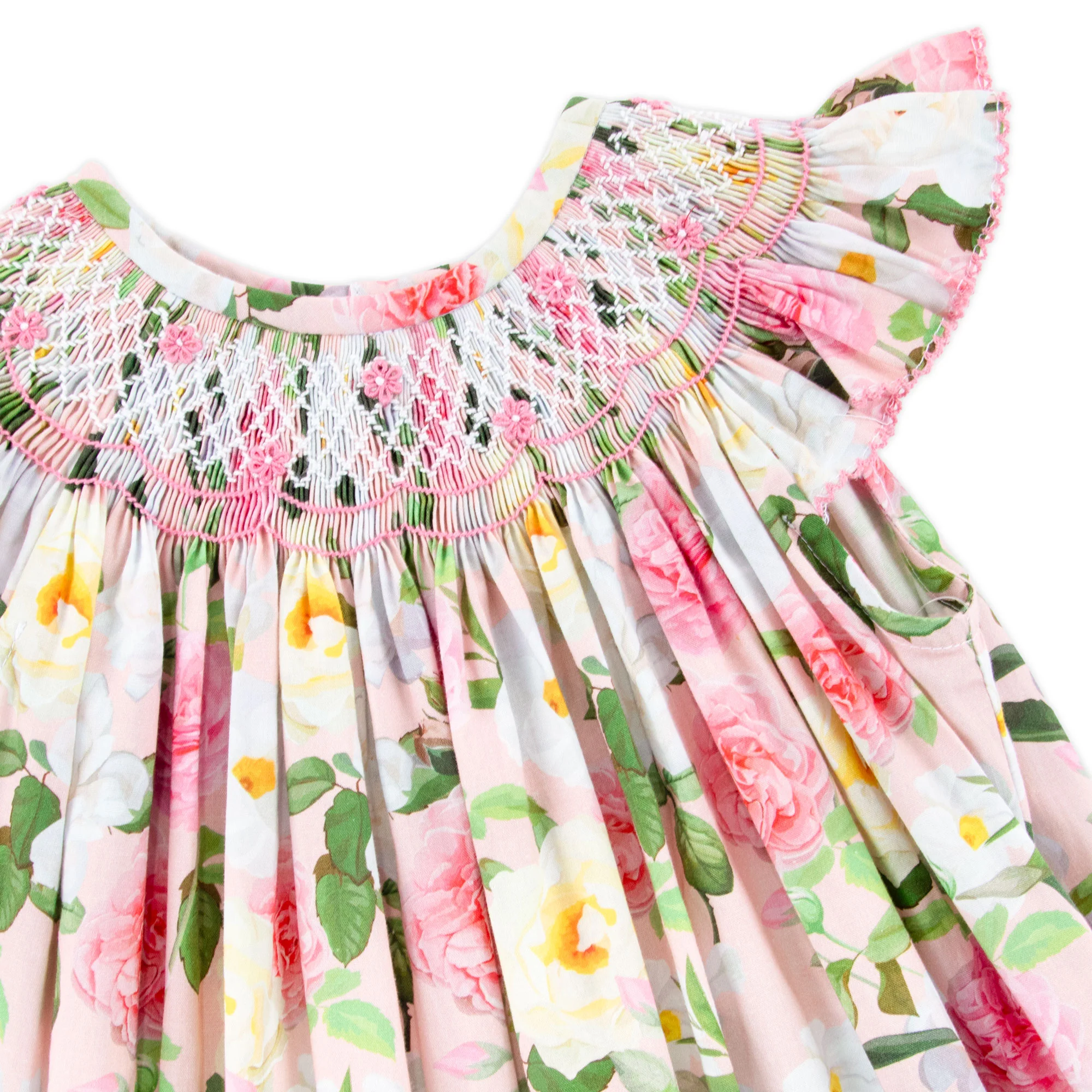 Everbloom Floral Smocked Angel Sleeve Bubble - Image 2