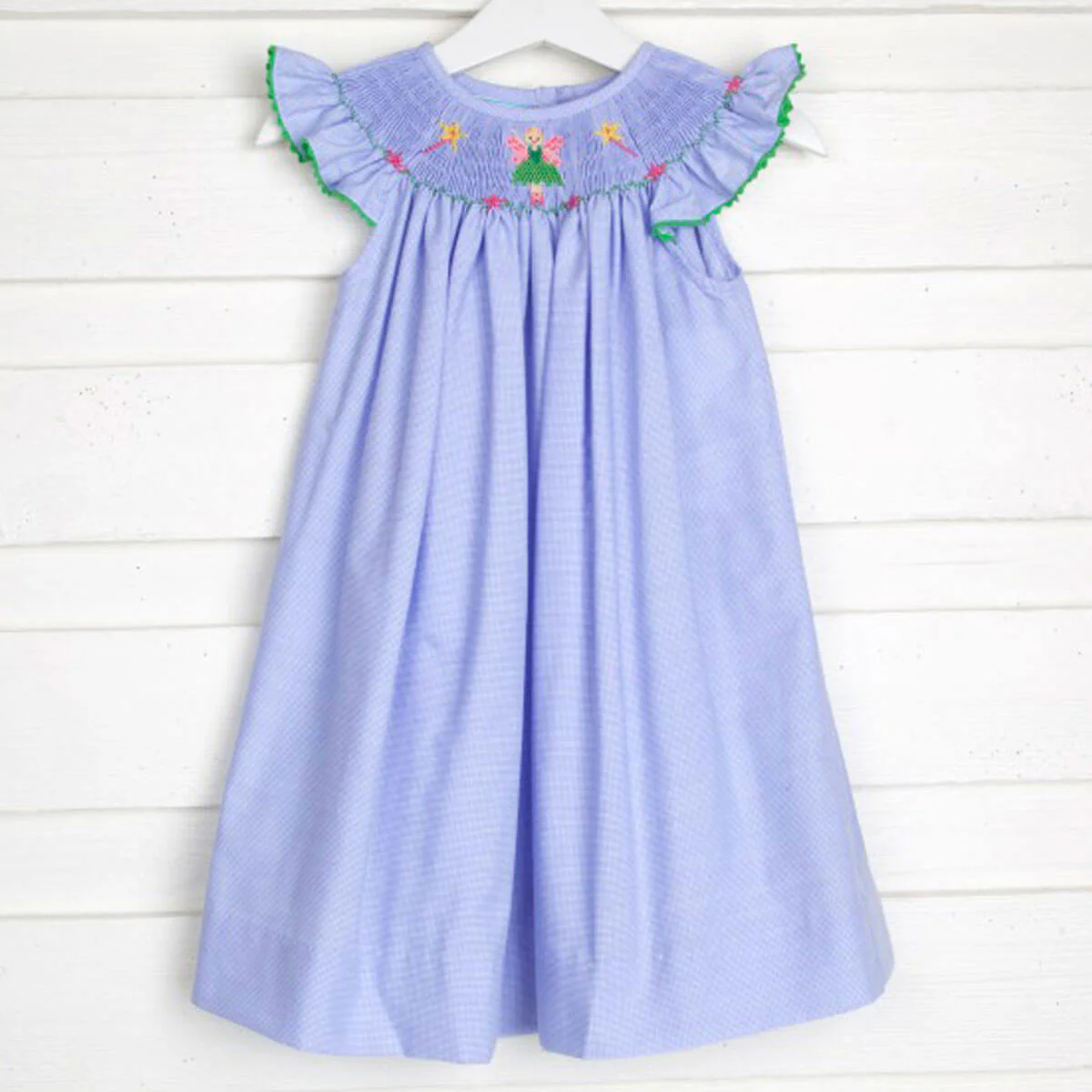 Fairies Smocked Micro Gingham Dress