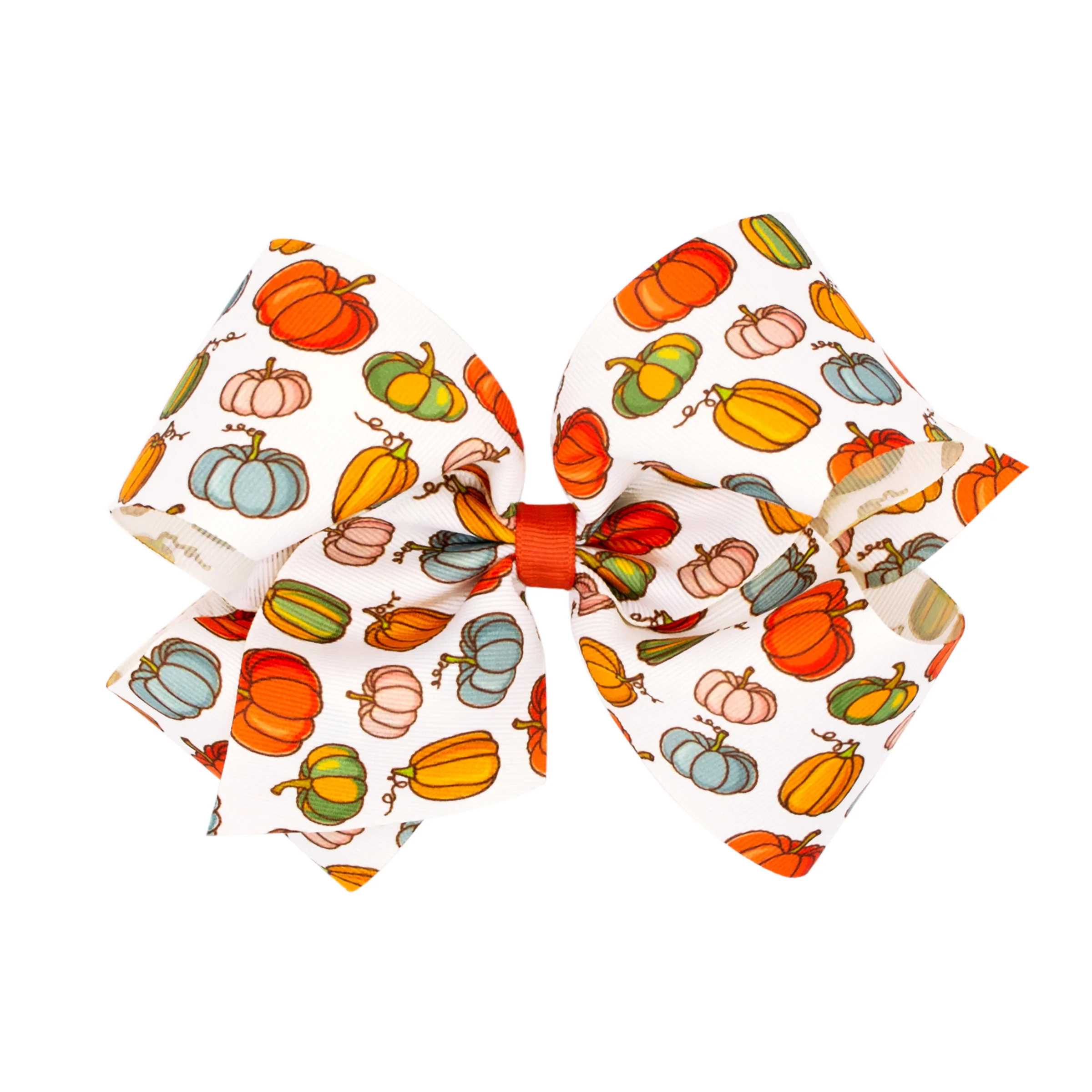 Fall Pumpkin Harvest Grosgrain Bow - Image 2