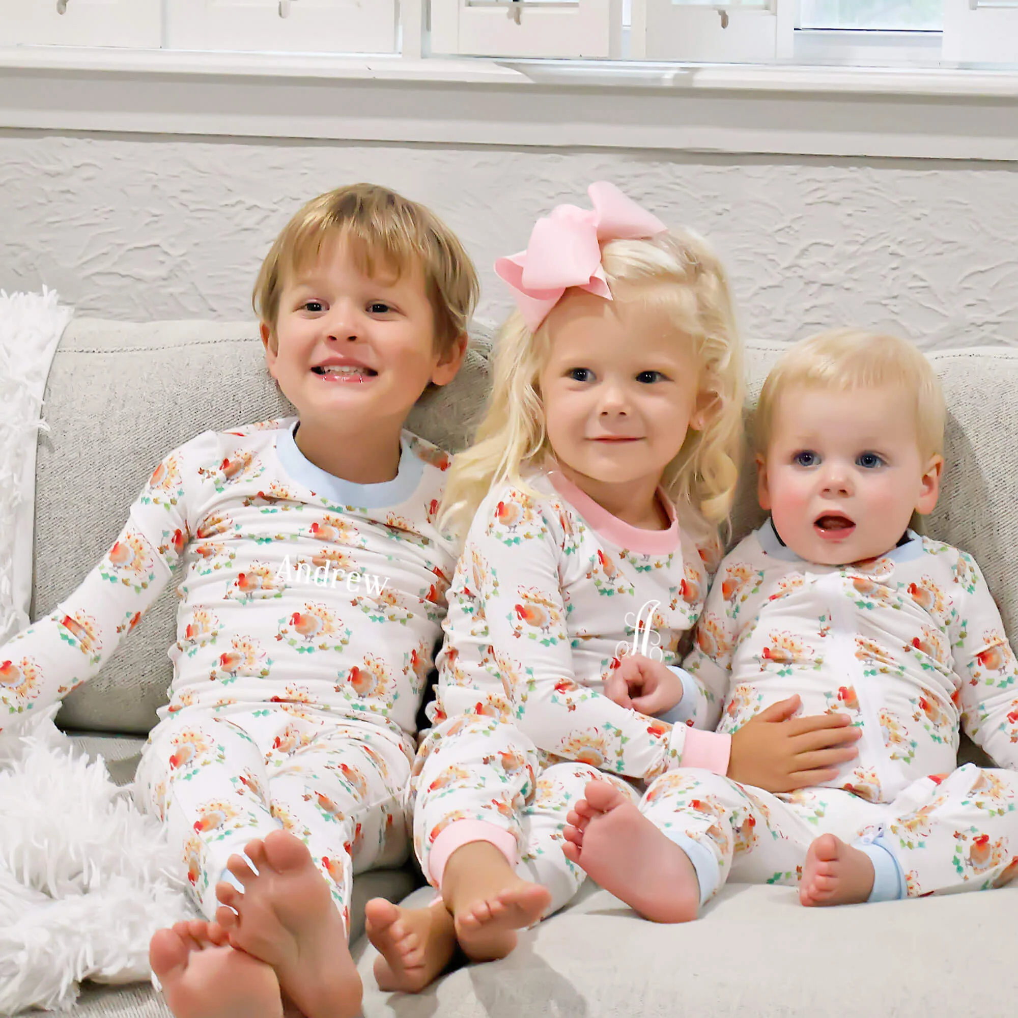 Feathery Turkey Pink Pajamas - Image 6