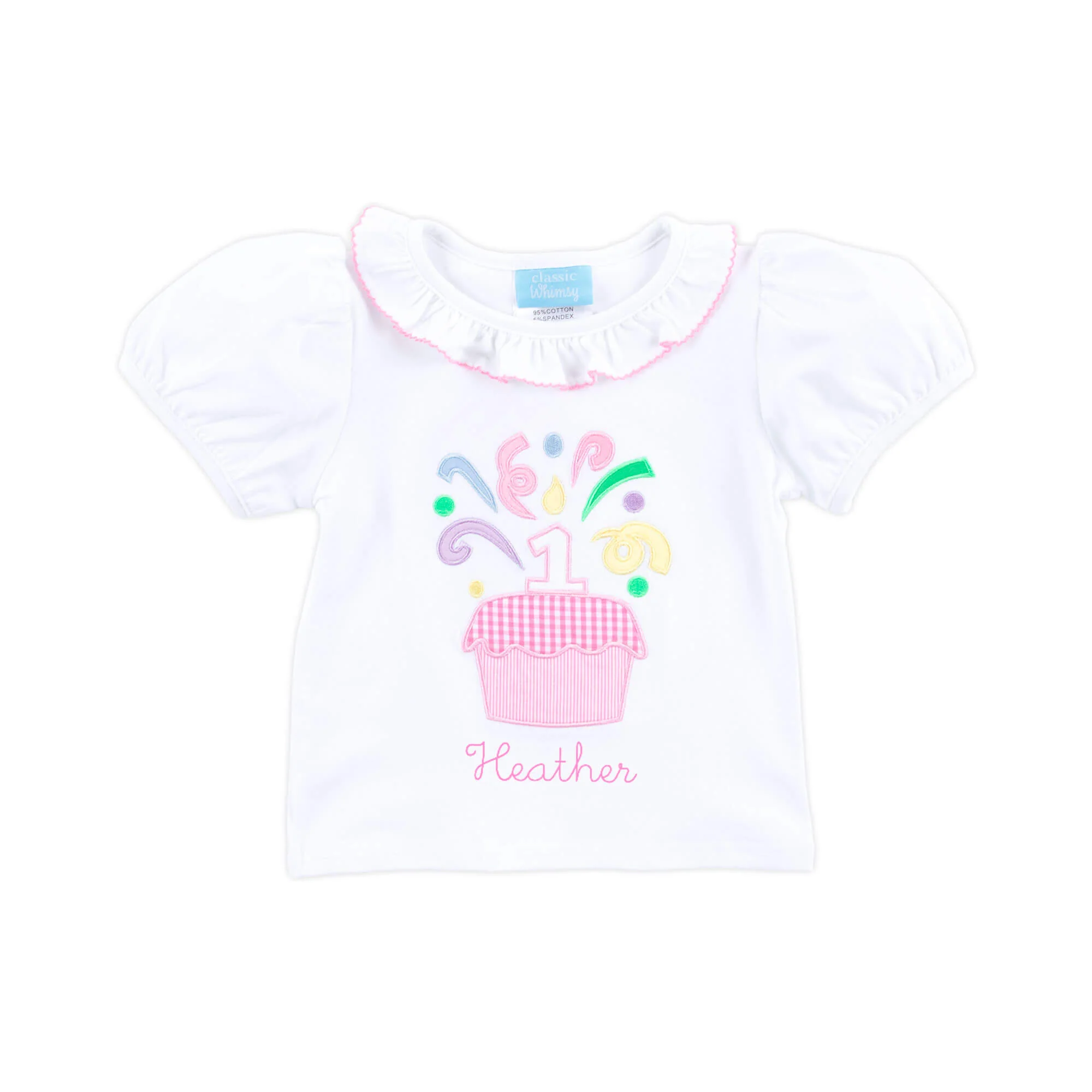 First Birthday Cupcake Ruffle Top