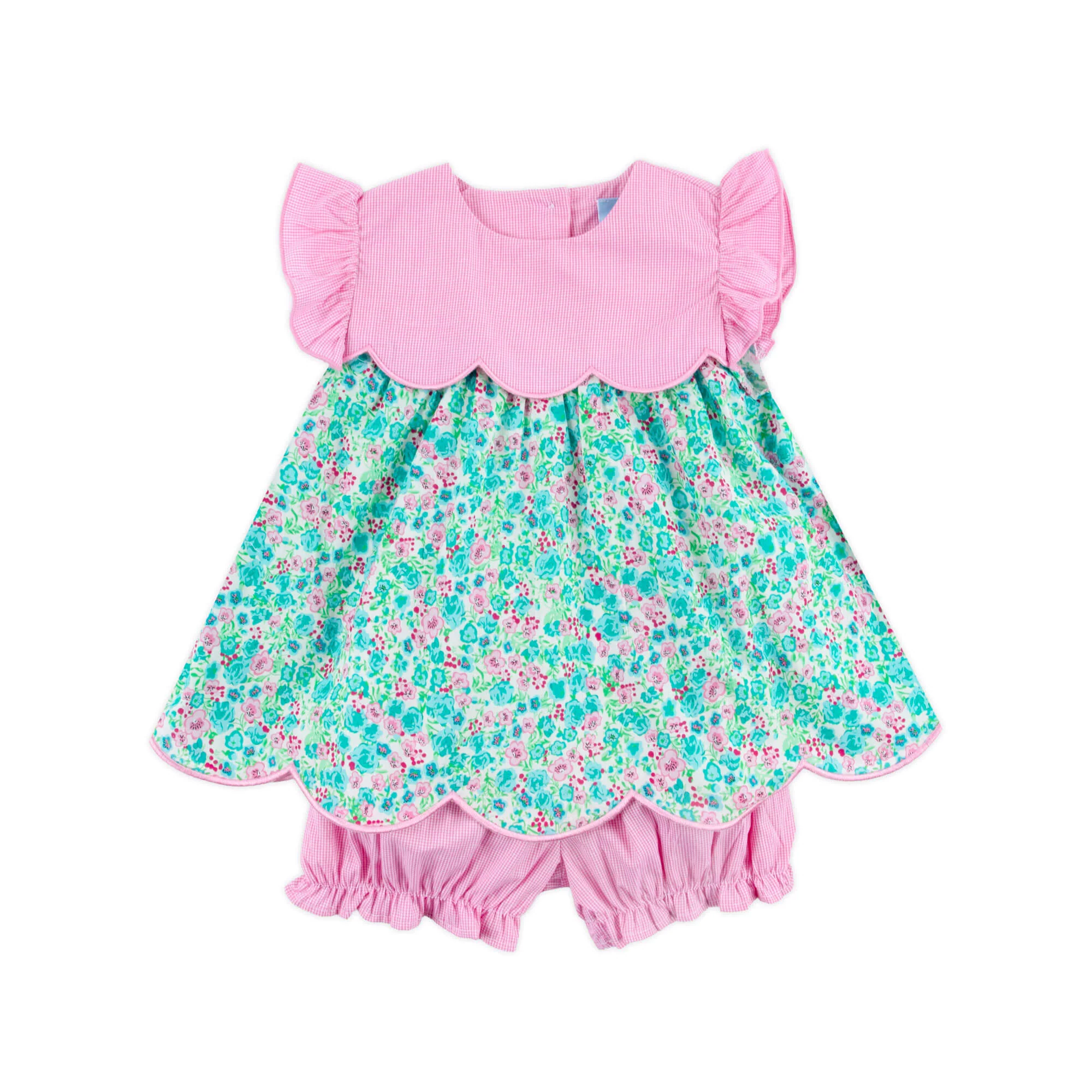 Floral Wonderland Turquoise Amelia Bloomer Set - Image 4