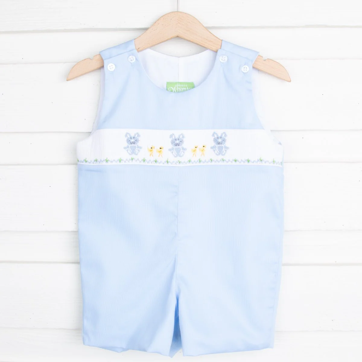 Fun Bunny Smocked Blue Jon Jon