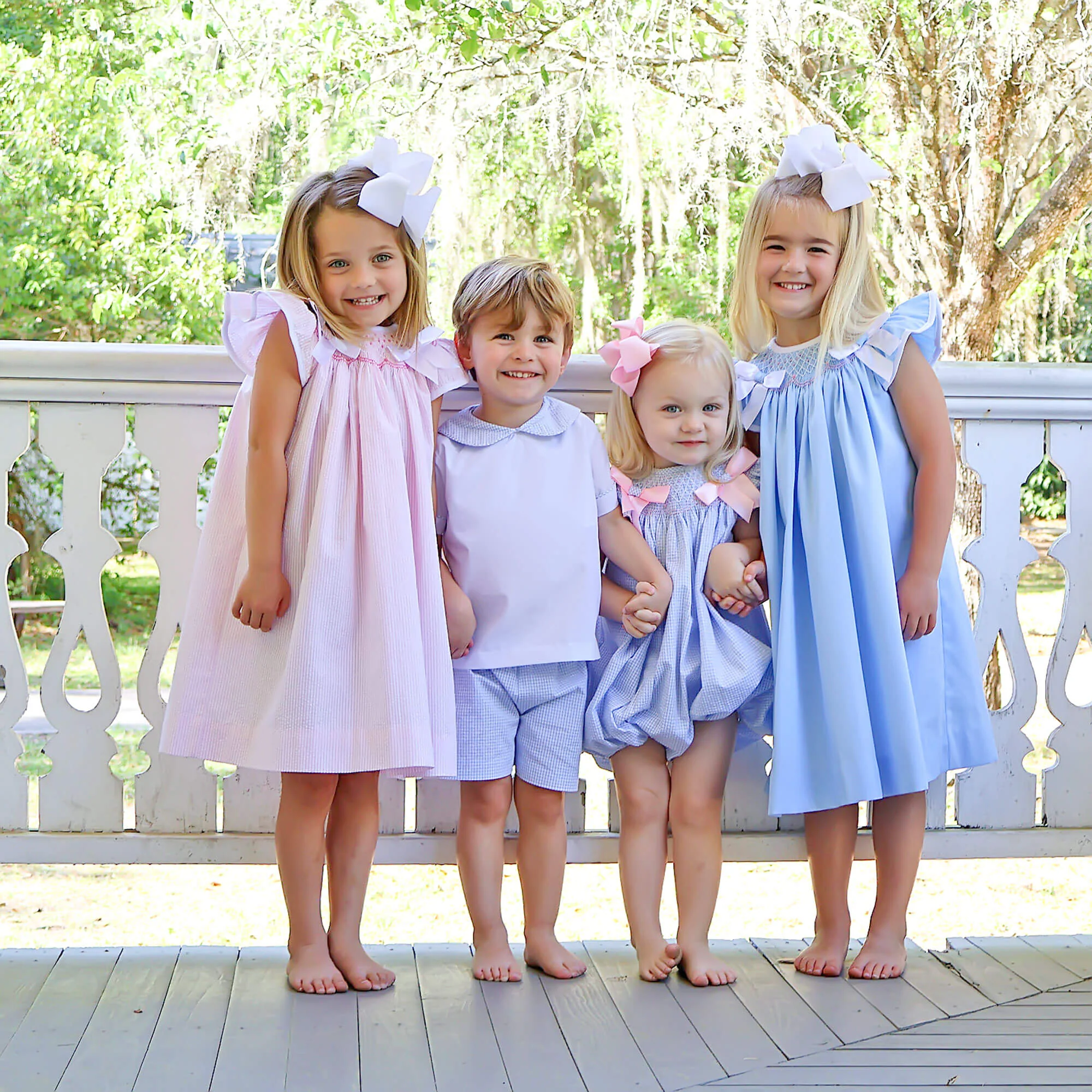 Pretty In Pink Stripe Smocked Bow Dress - Image 9