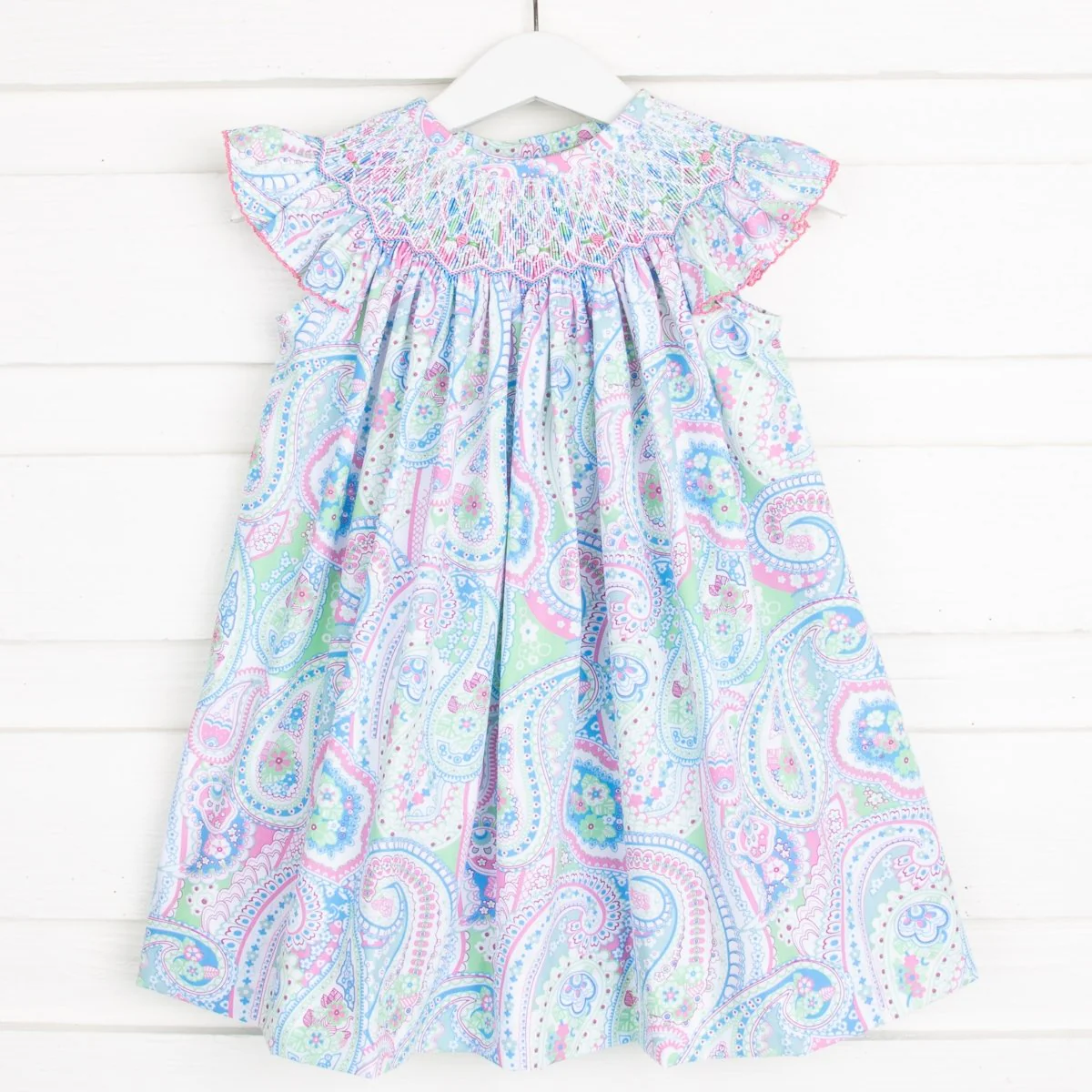 Geometric Smocked Madison Paisley Dress