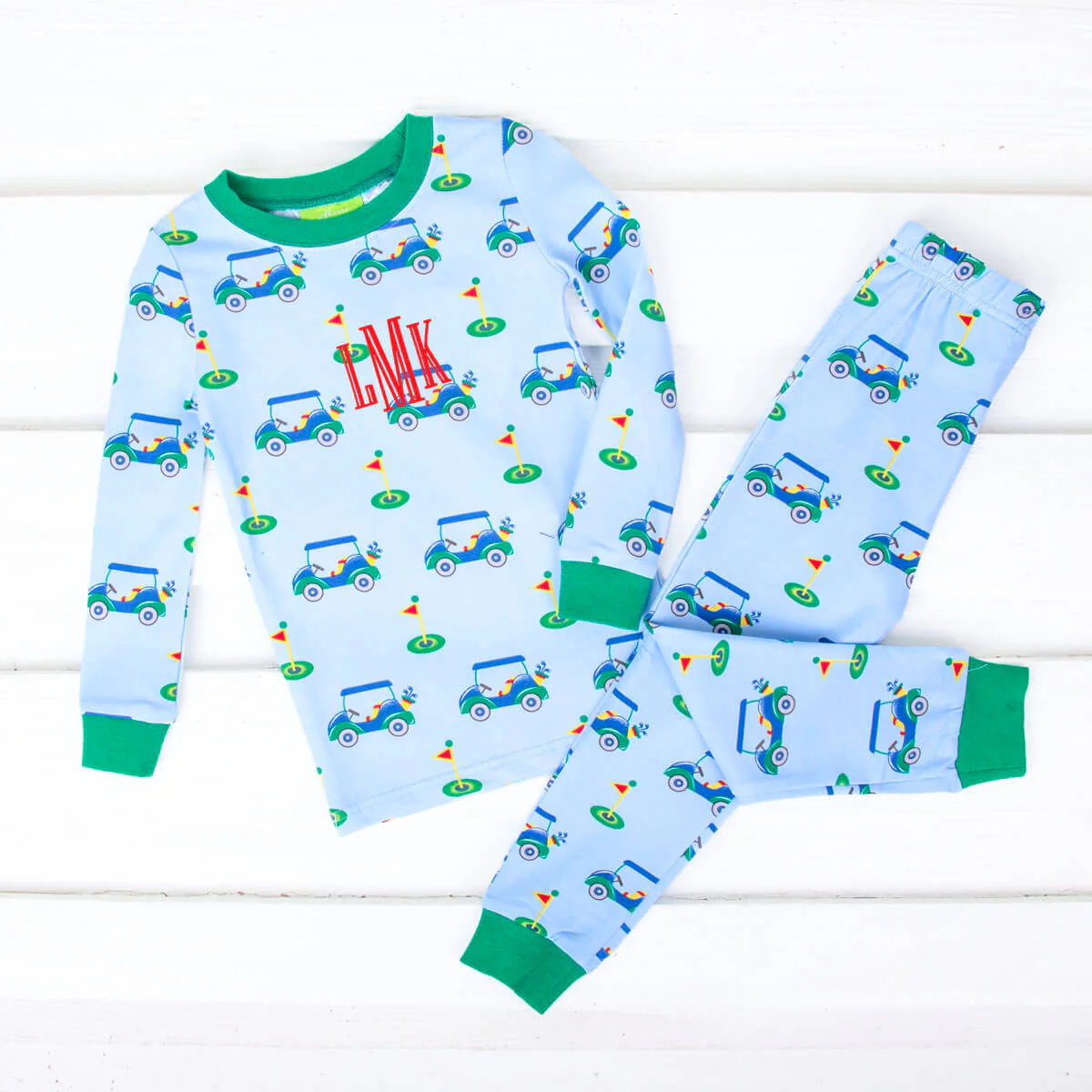 Golf Cart Blue Pajamas