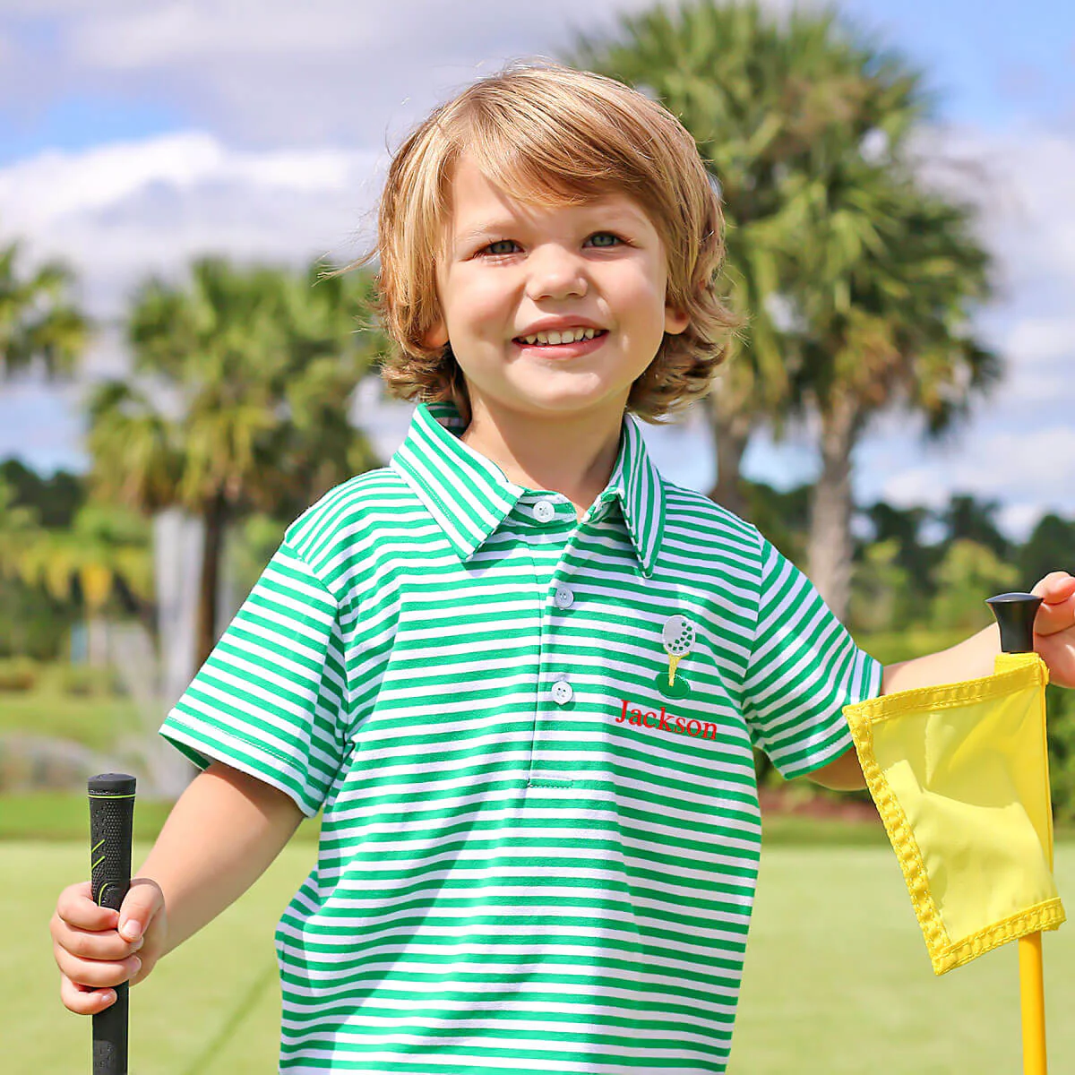 Golf Tee Stripe Polo