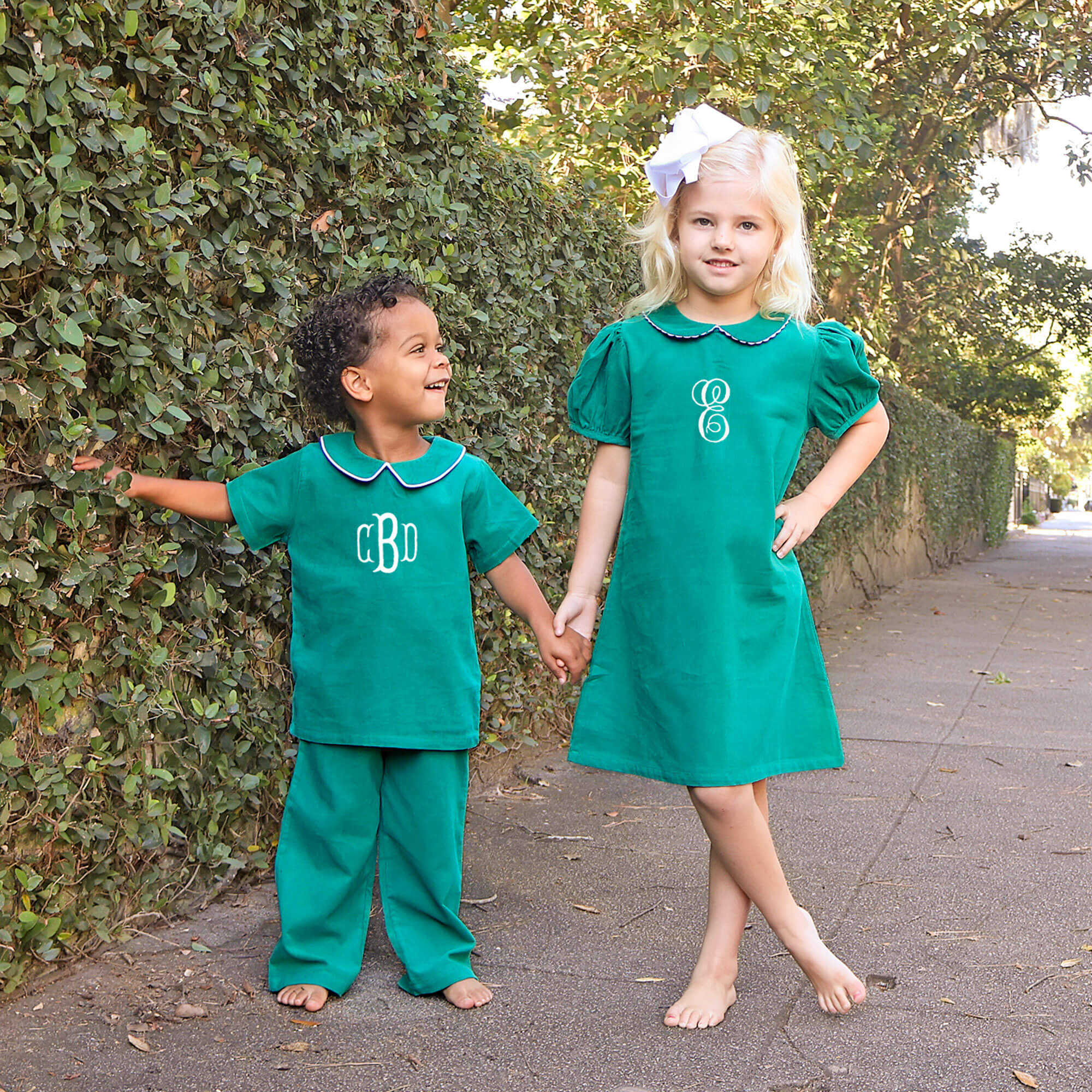 Green Corduroy Collared Pant Set - Image 5