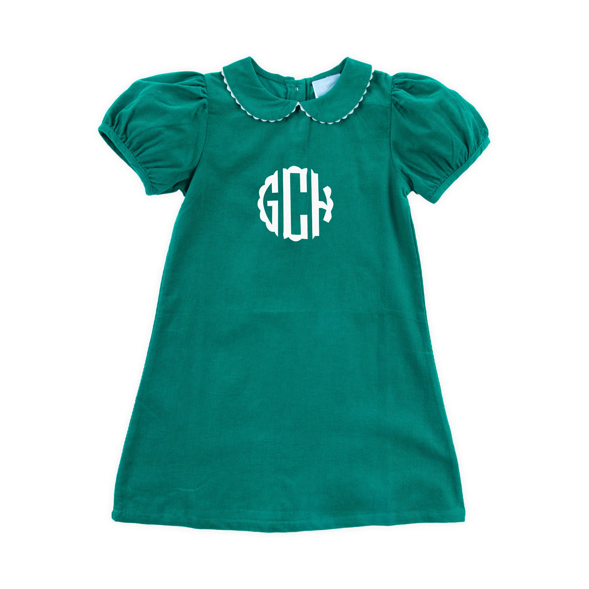 Green Corduroy Collared Sally Dress - Image 2