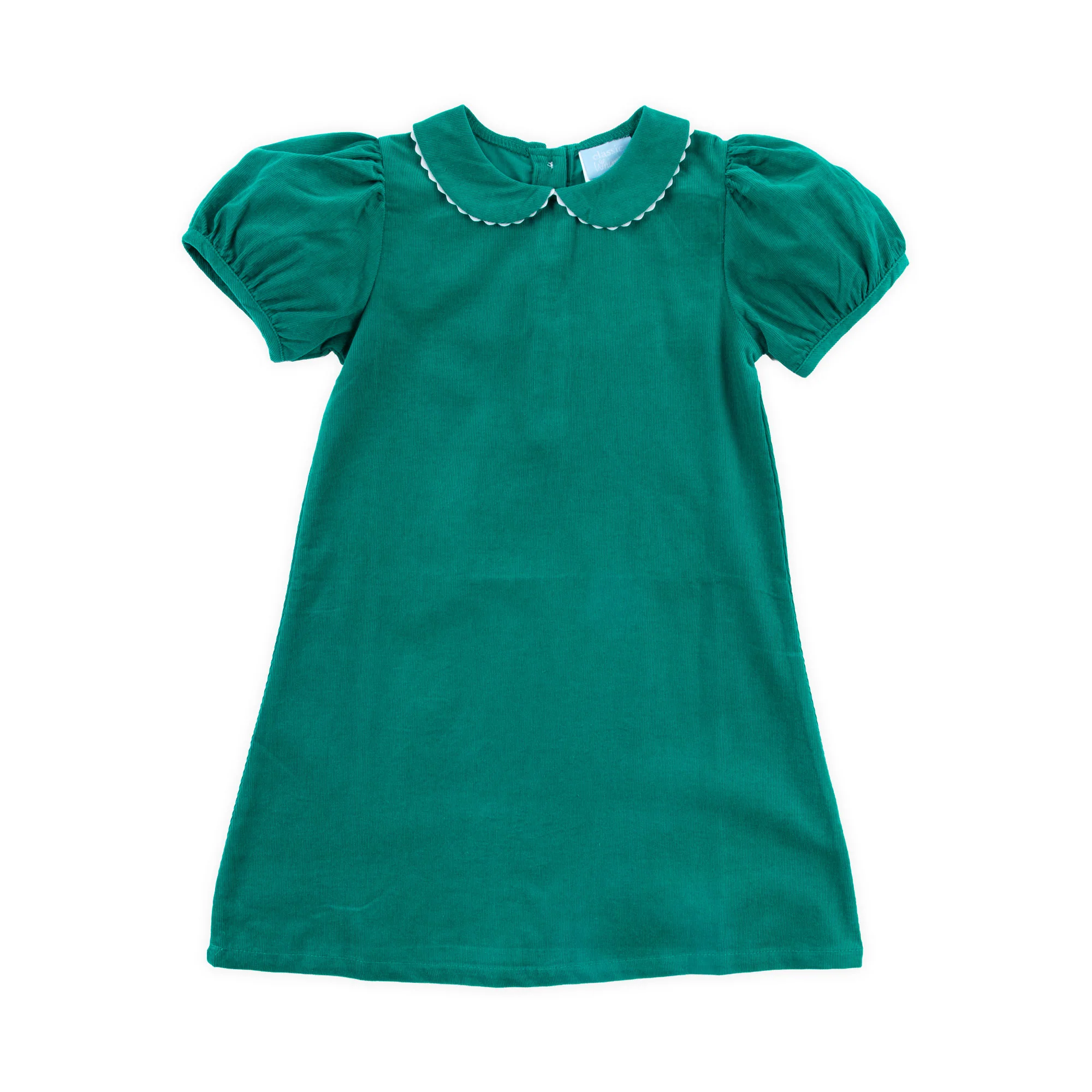 Green Corduroy Collared Sally Dress - Image 4