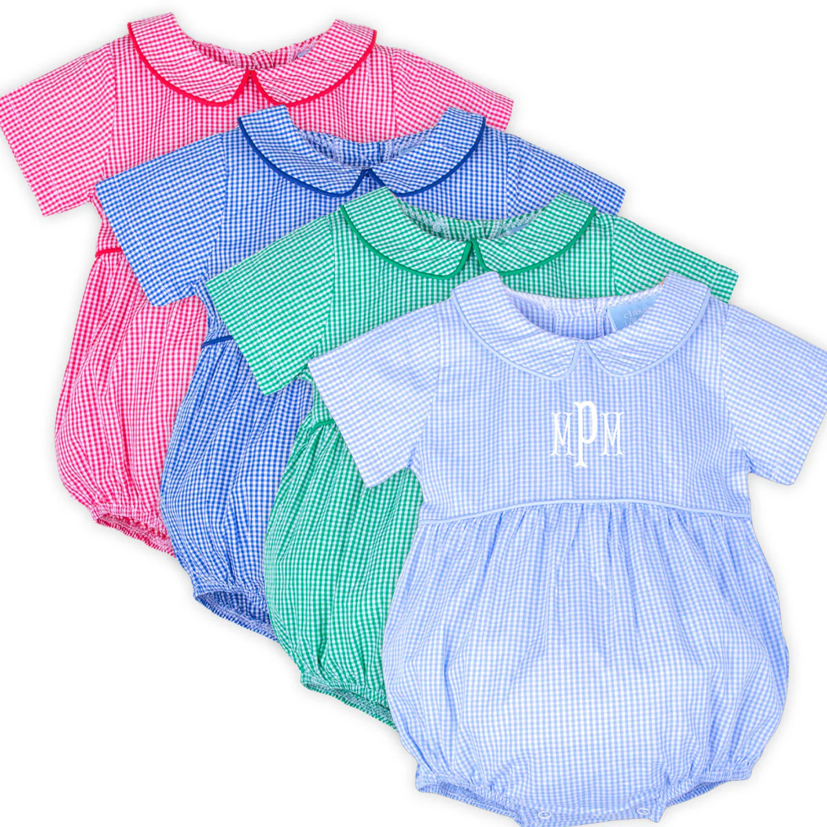 Gingham Collared Bubble Green - Image 4