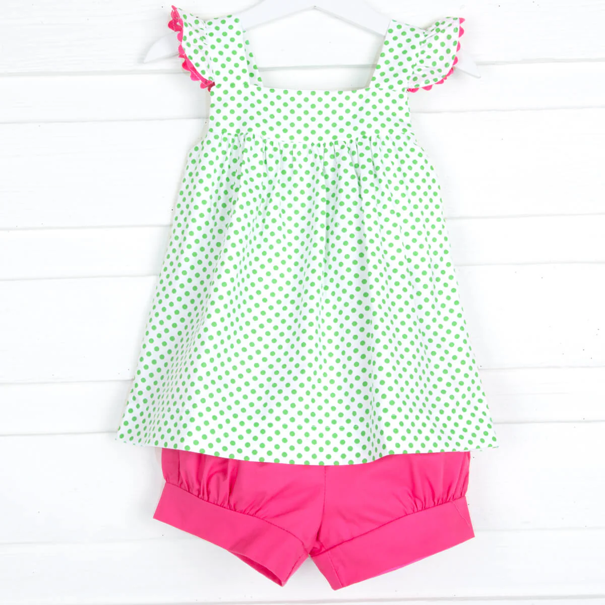 Green Polka Dot Amy Short Set