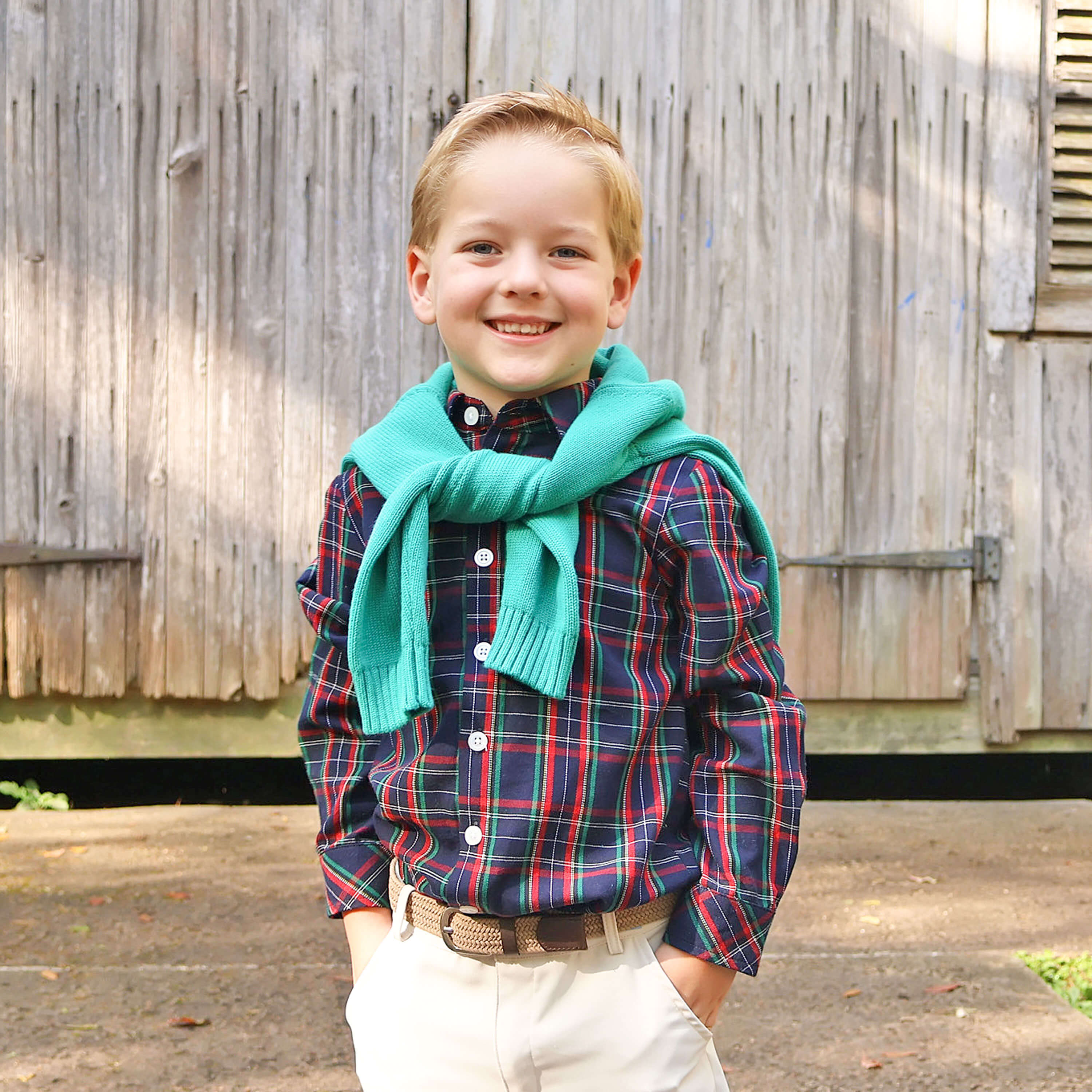 Green V-Neck Sweater - Image 3