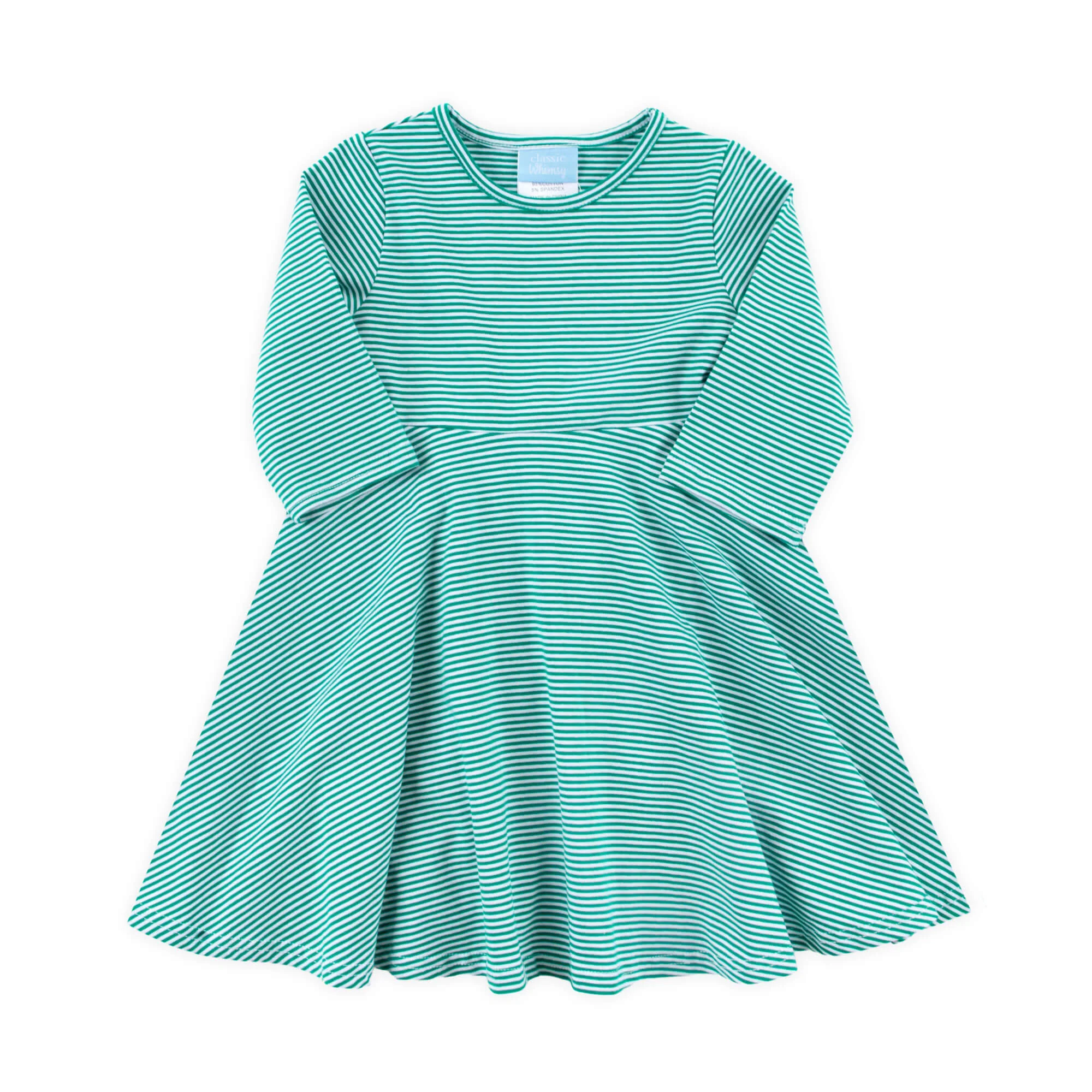 Green Stripe Sophia Dress - Image 4