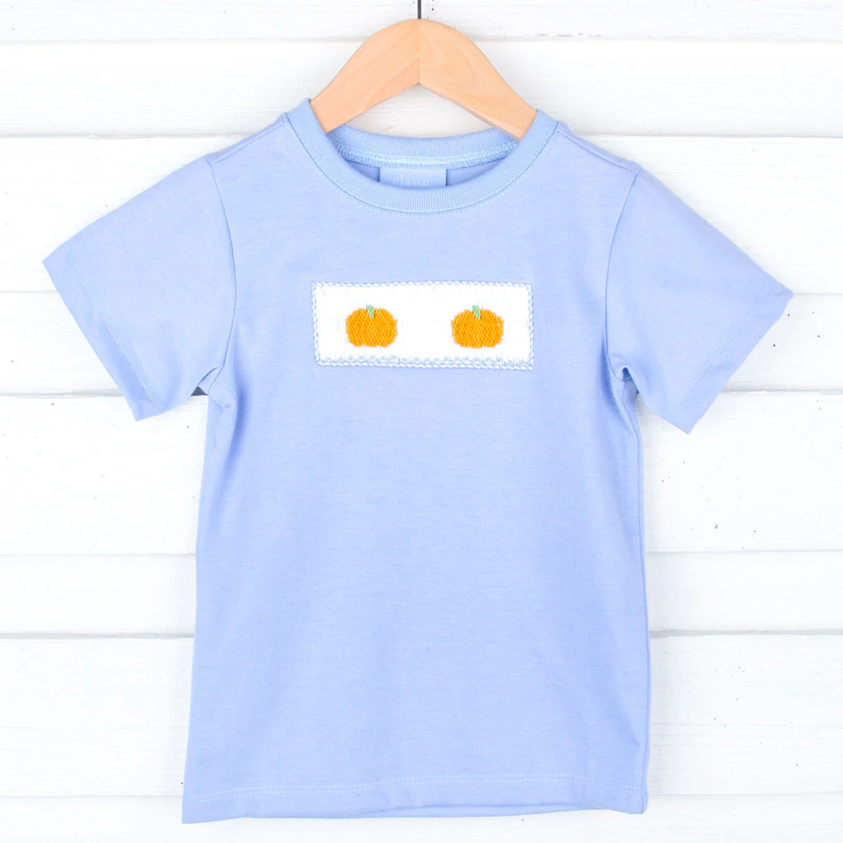 Harvest Pumpkin Smocked Short Sleeve Shirt