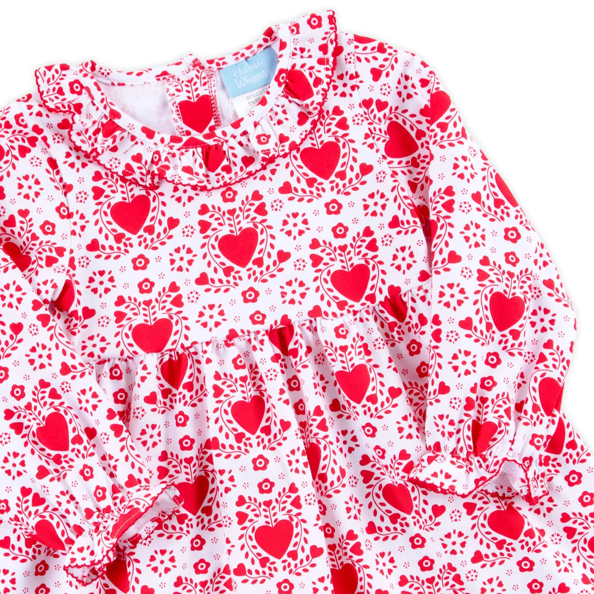 Heart Damask Print Eden Dress - Image 2