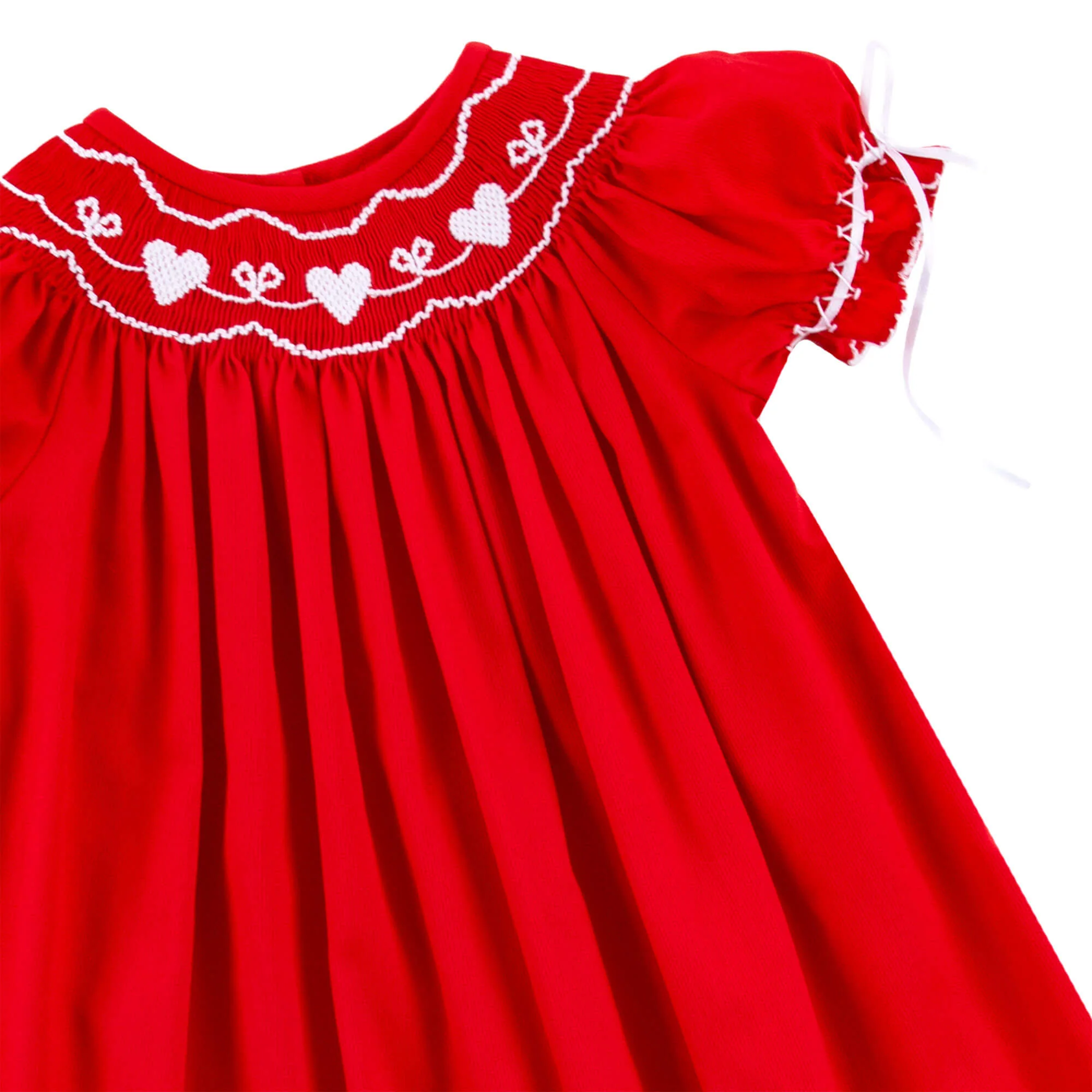 Heart Smocked Red Pique Bubble - Image 2