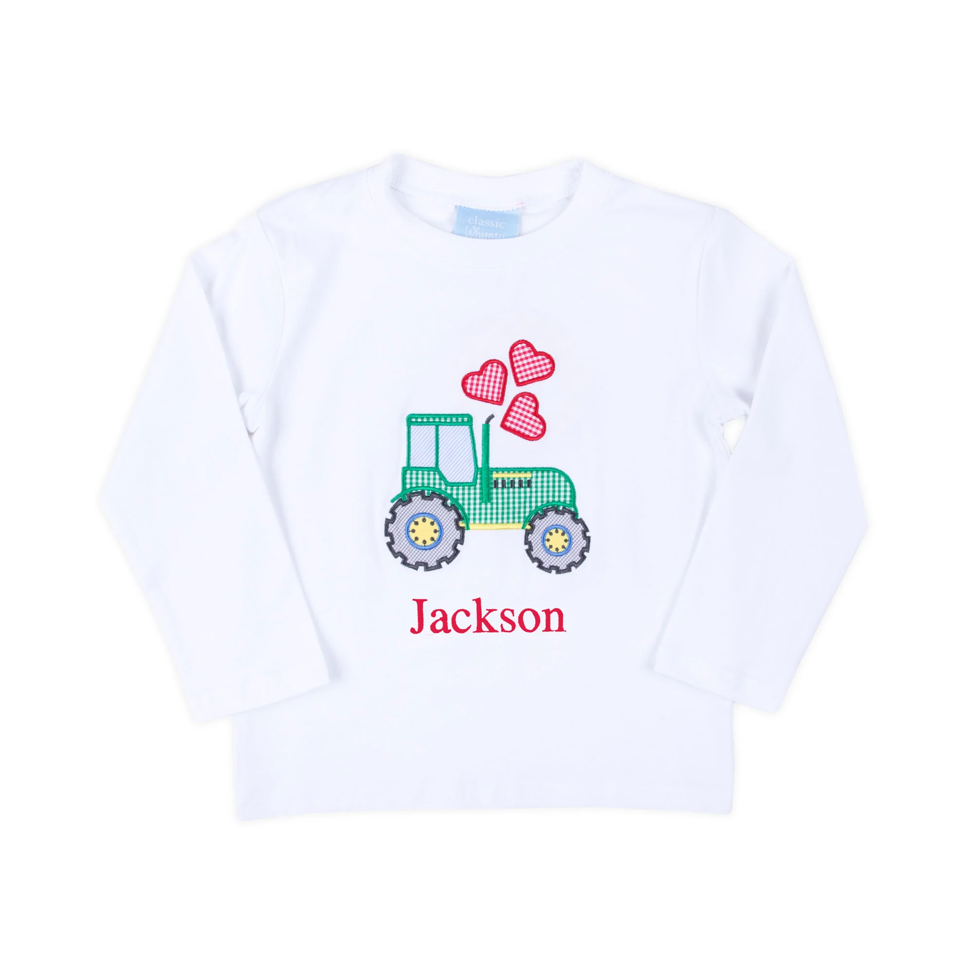 Heart Tractor White Long Sleeve Shirt