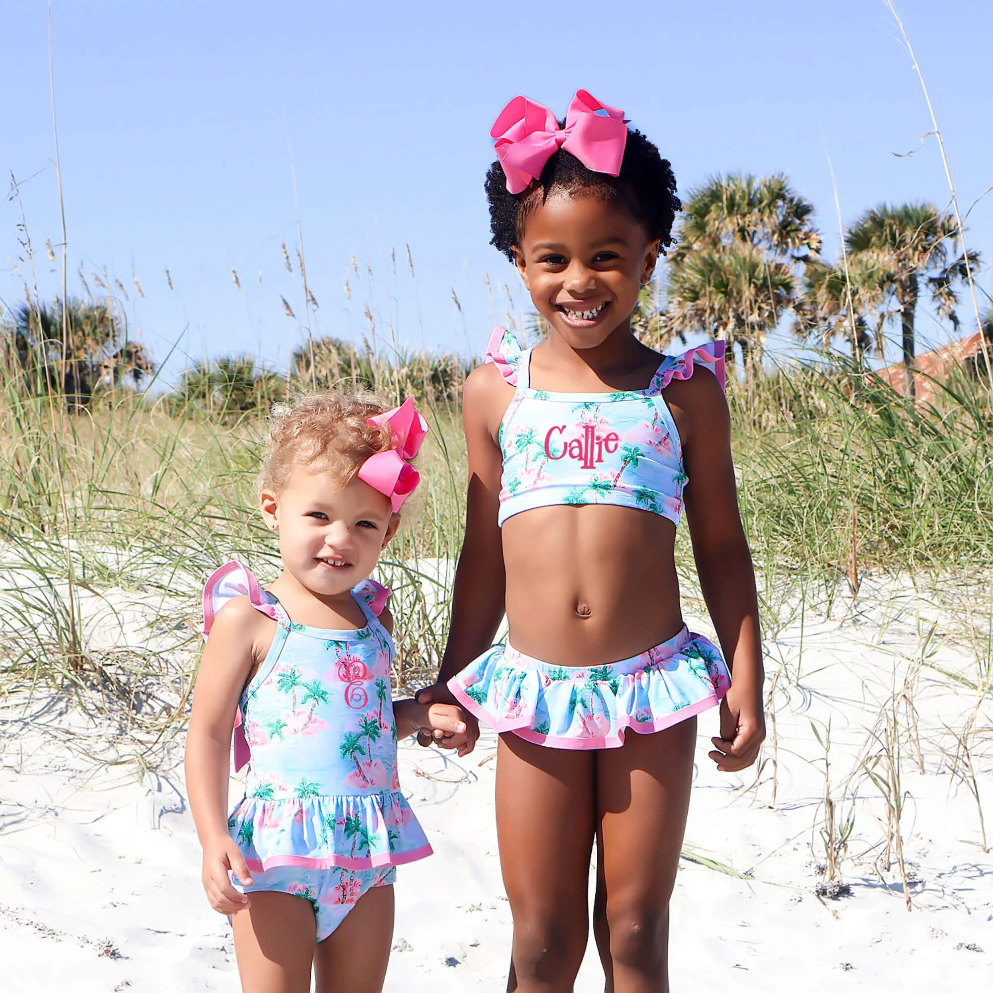Island Palm Two Piece Swimsuit - Image 9