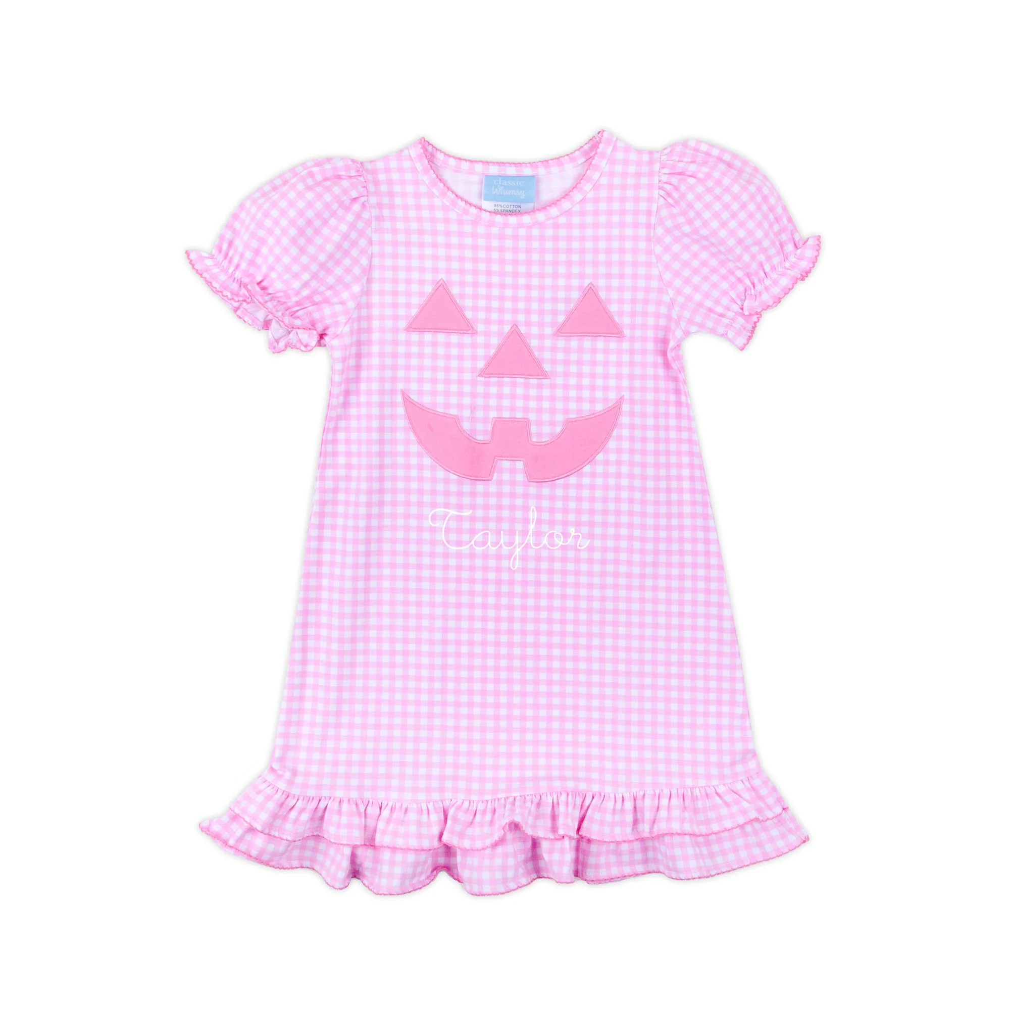 Jack O'Lantern Pink Gingham Milly Dress - Image 2