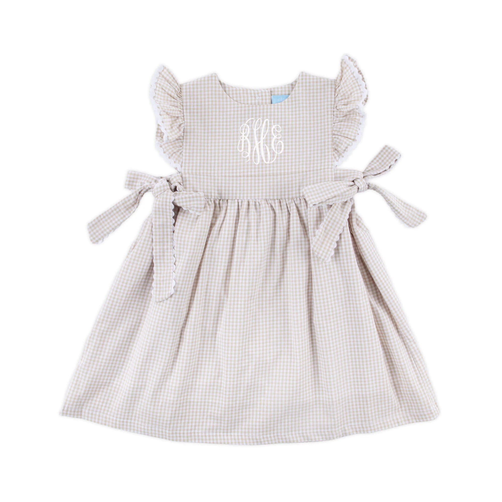 Khaki Gingham Avery Dress - Image 2