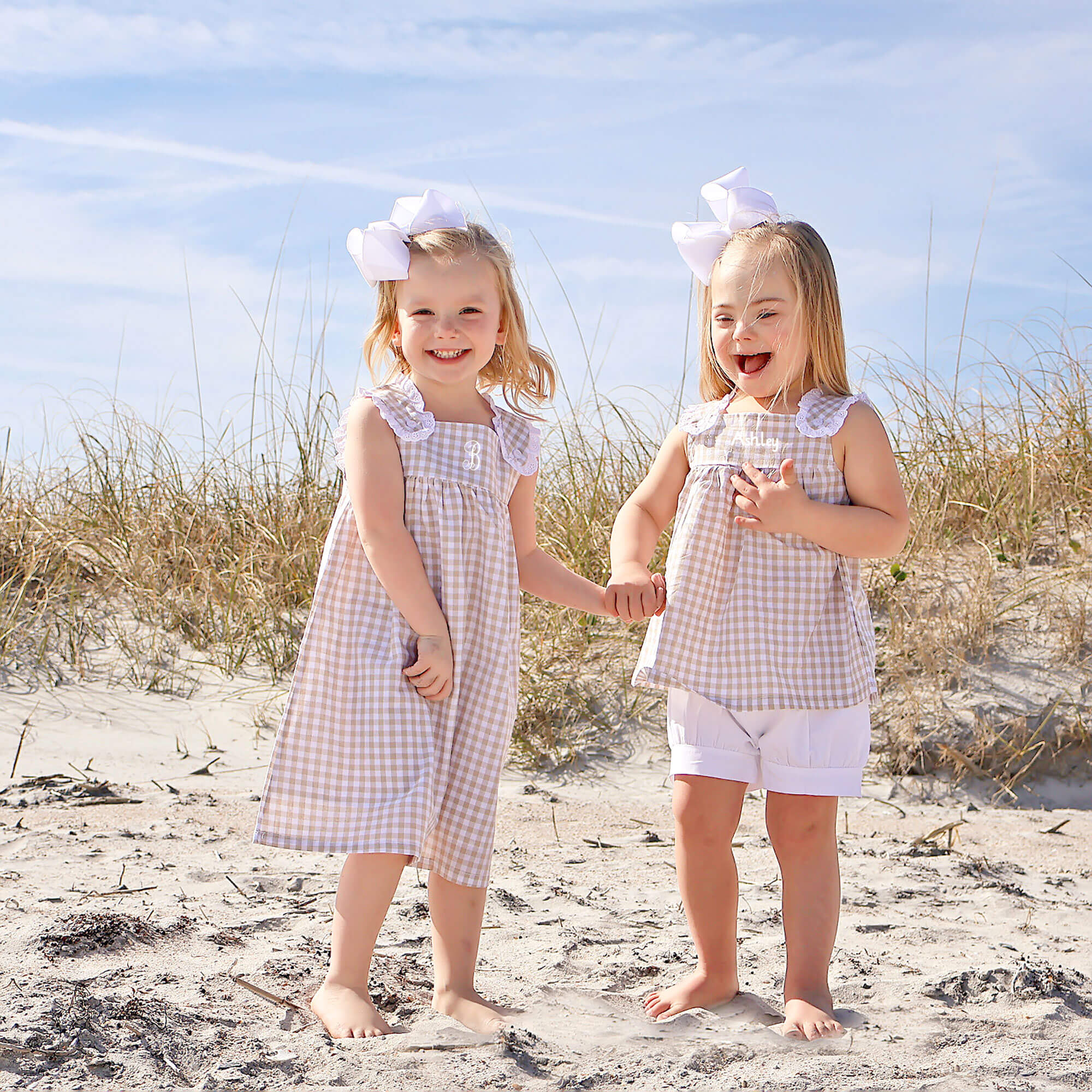 Khaki Gingham Lulu Short Set - Image 3