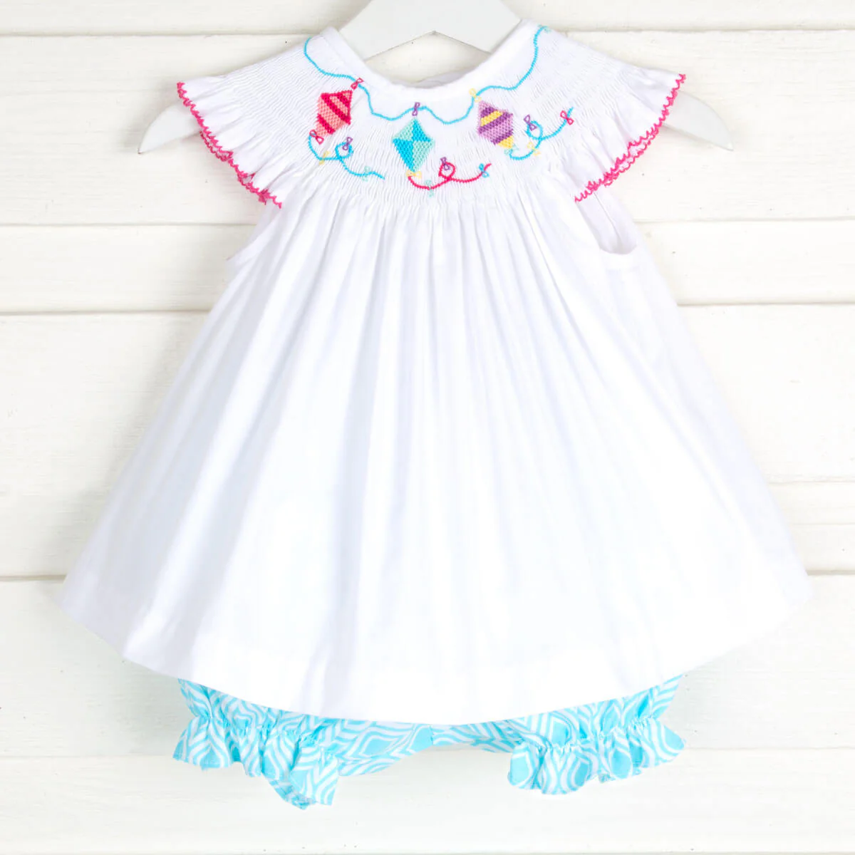 Kites Smocked Bloomer Set