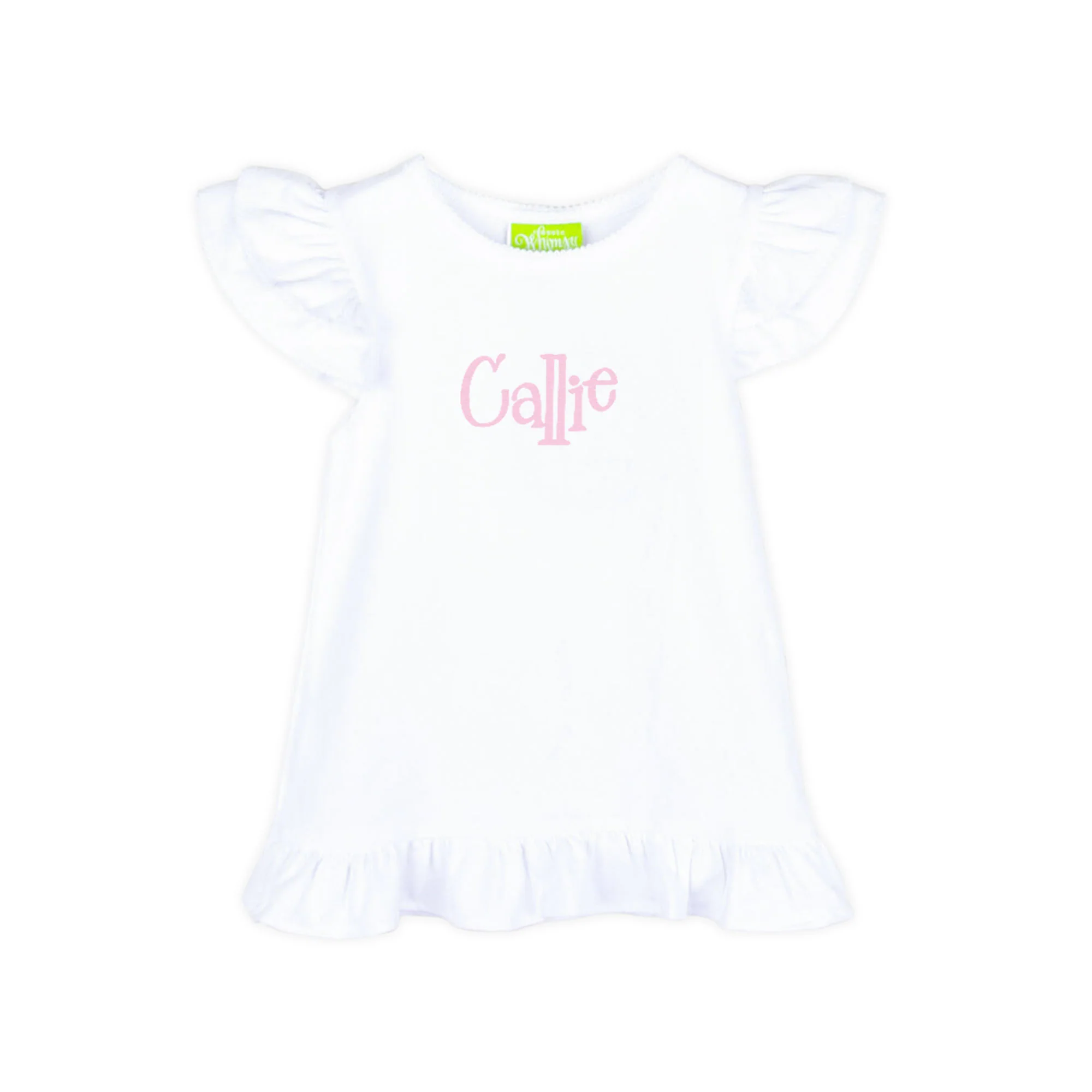 White Double Ruffle Top - Image 2