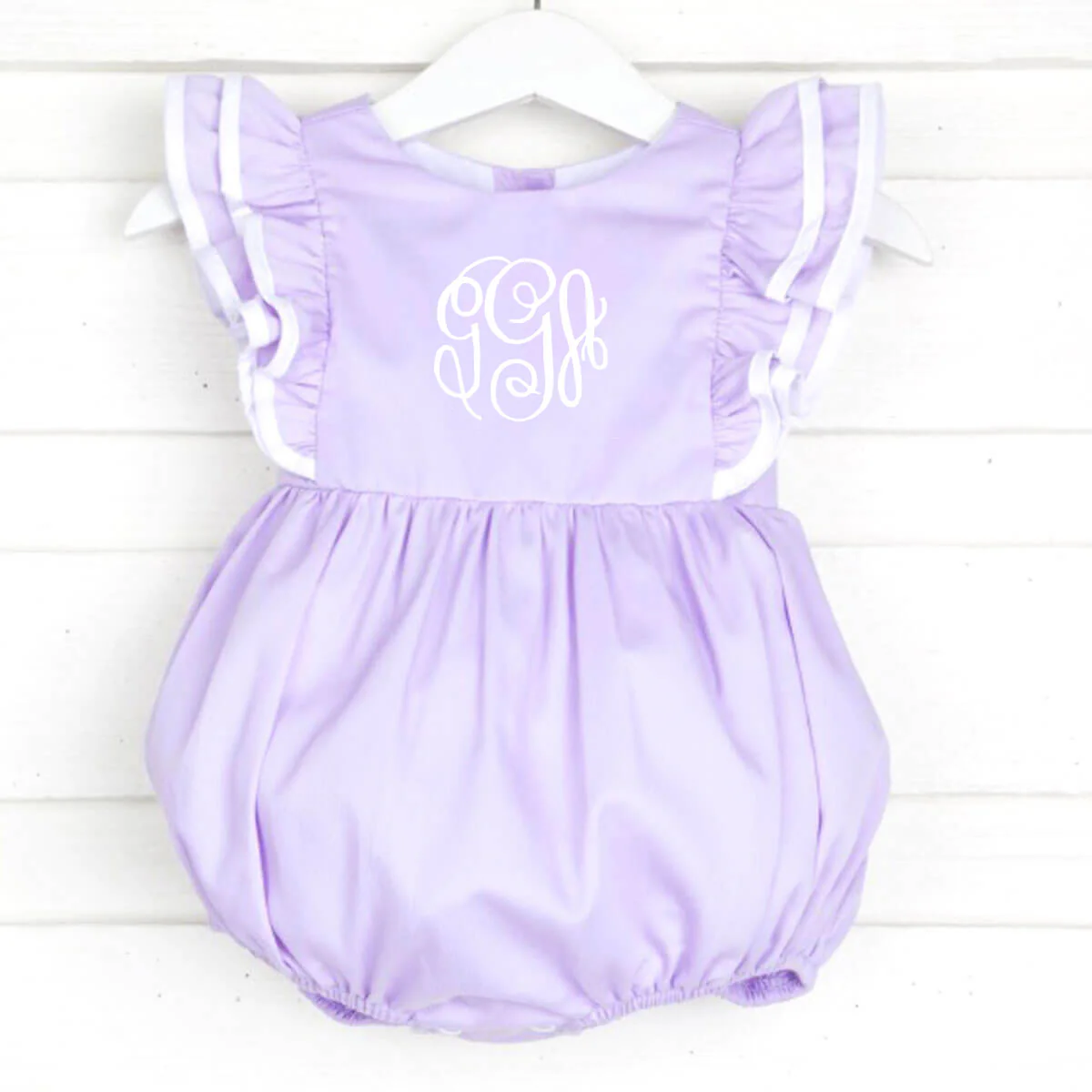 Lavender Pique Classic Ruffle Bubble
