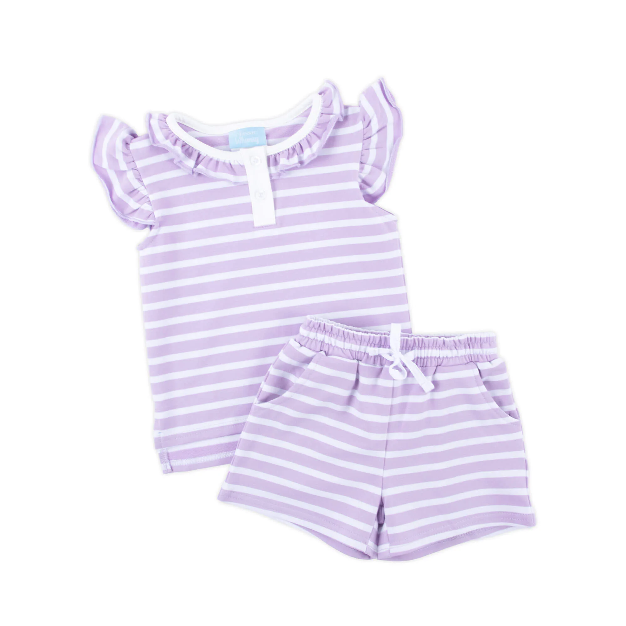 Lavender Stripe Nina Short Set - Image 4