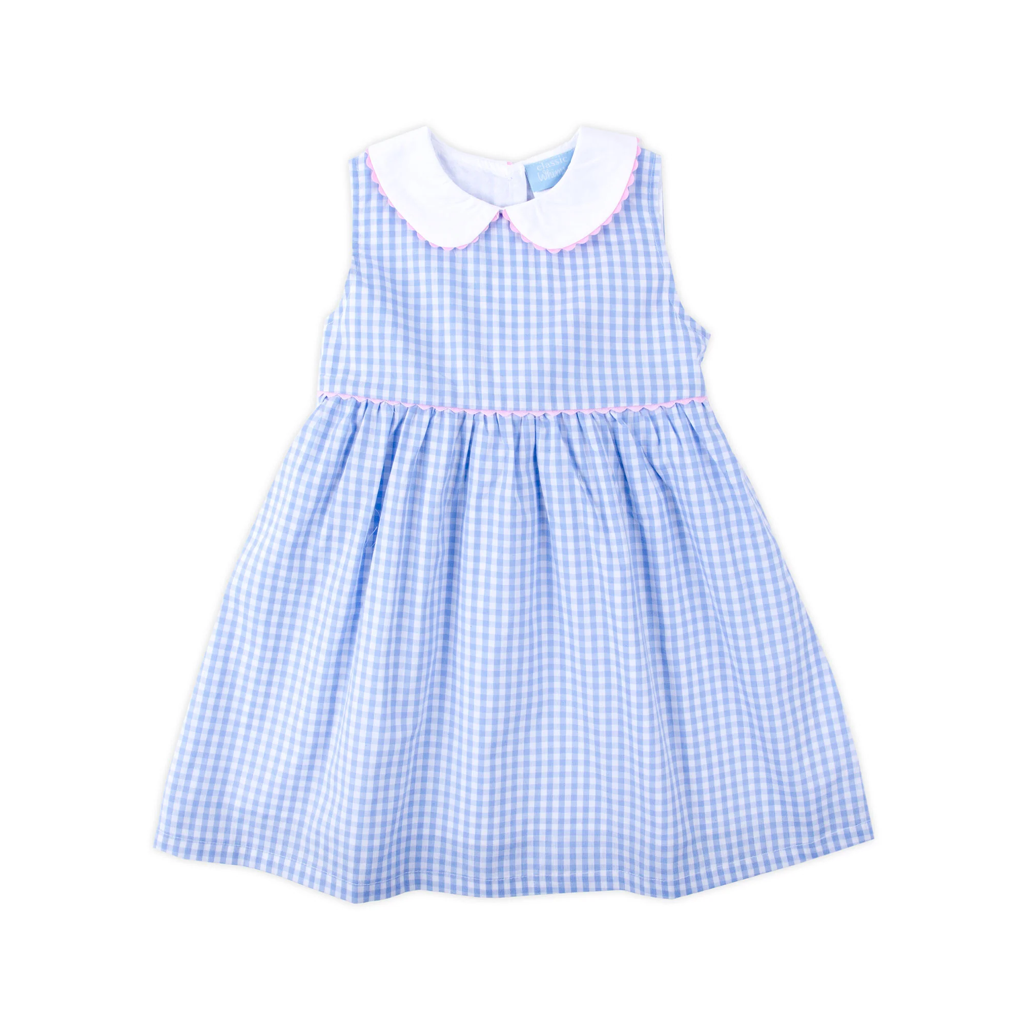 Light Blue Gingham Heidi Dress - Image 5