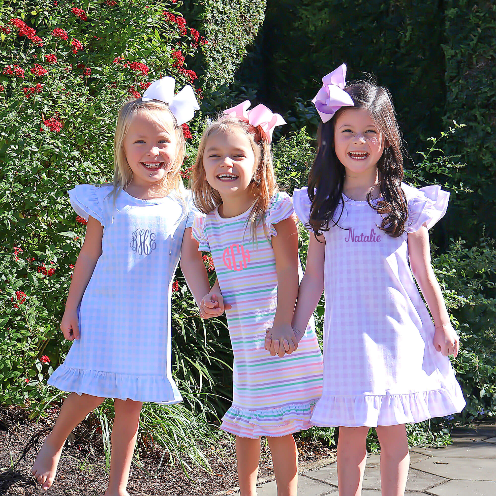 Milly Gingham Ruffle Dress Blue - Image 7