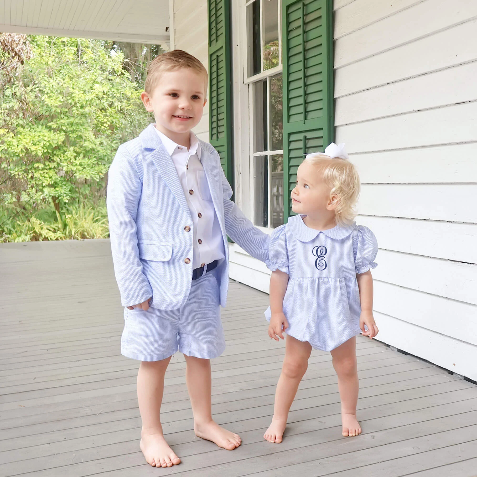French Blue Stripe Seersucker Suit Jacket - Image 6