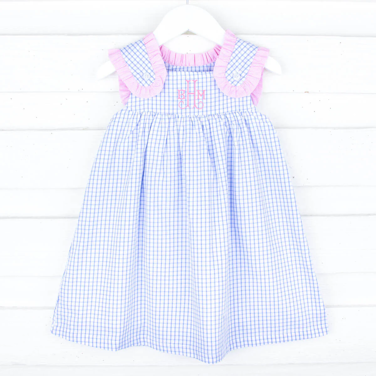 Light Blue Windowpane Lulu Dress