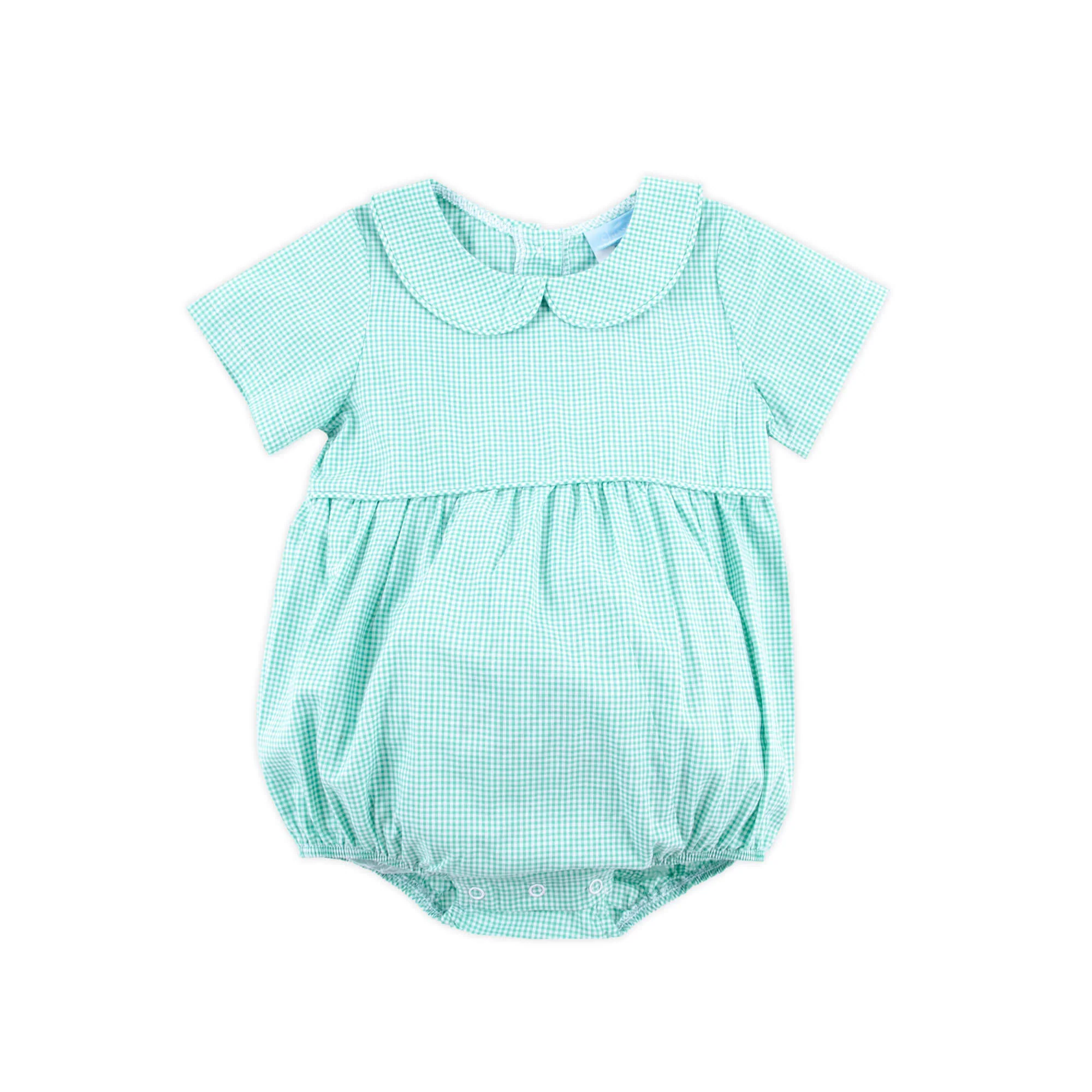 Mint Green Gingham Collared Bubble - Image 4