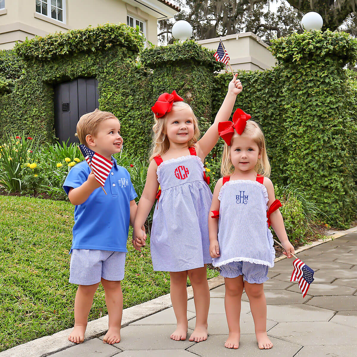 Royal Gingham Polo Short Set - Image 4