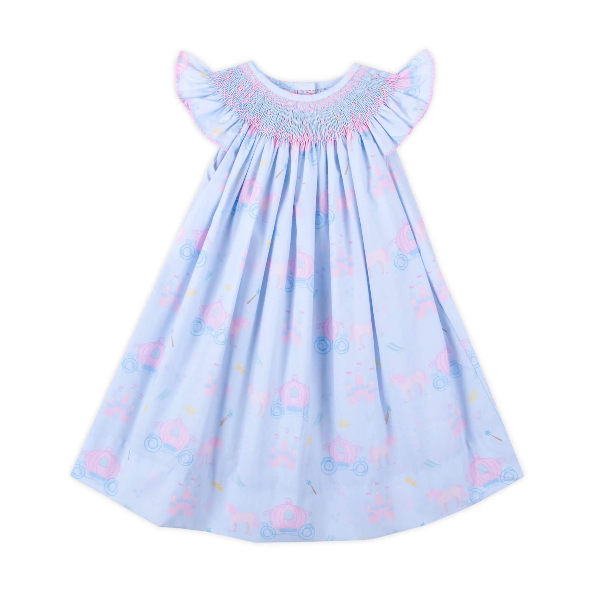 Magical Princess Light Blue Smocked Dress