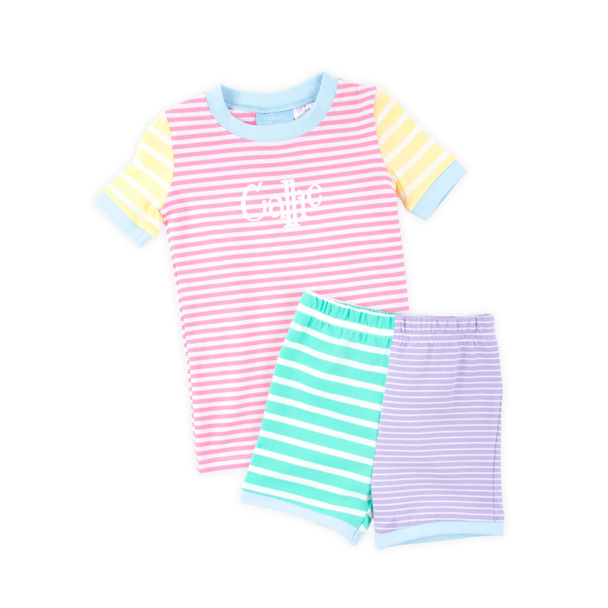 Colorblock Girl Short Pajamas - Image 2