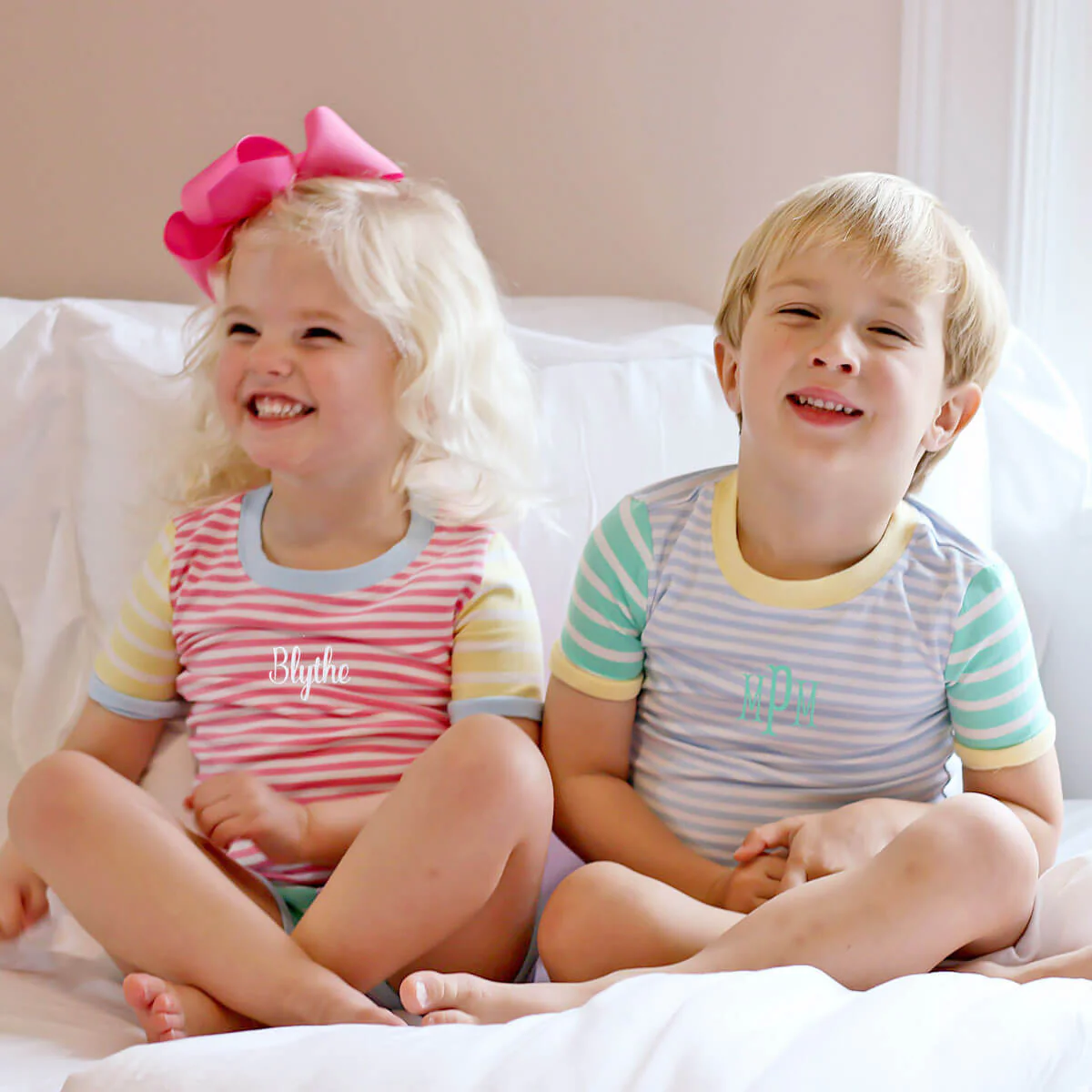 Colorblock Girl Short Pajamas - Image 7