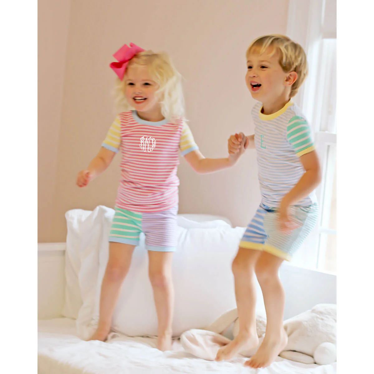 Colorblock Girl Short Pajamas - Image 8