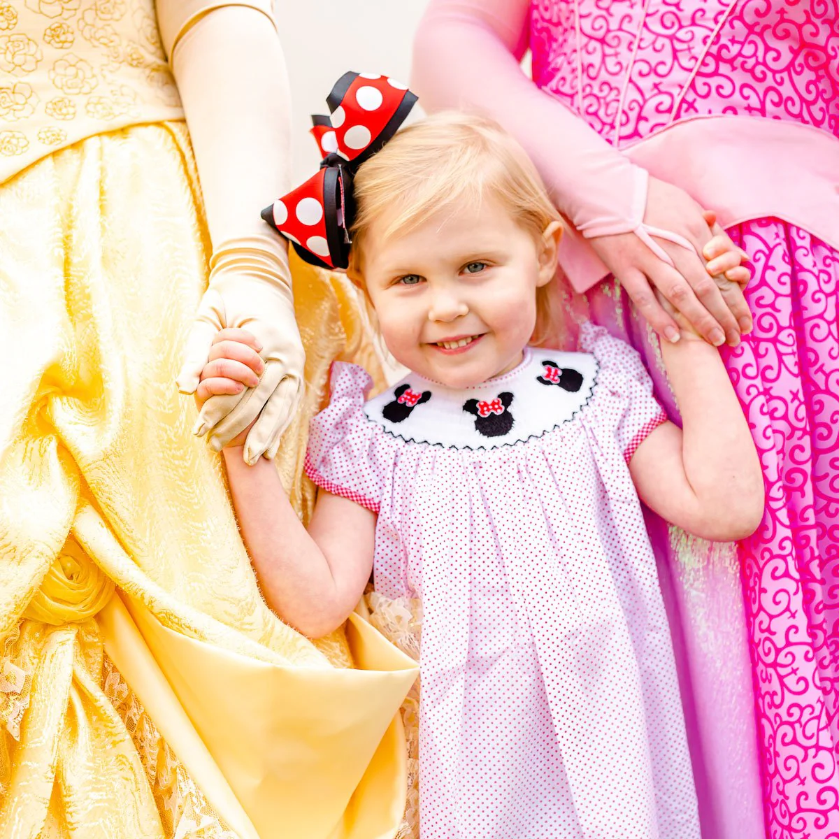 Mouse Ears Smocked Dress Red Dot - Image 2